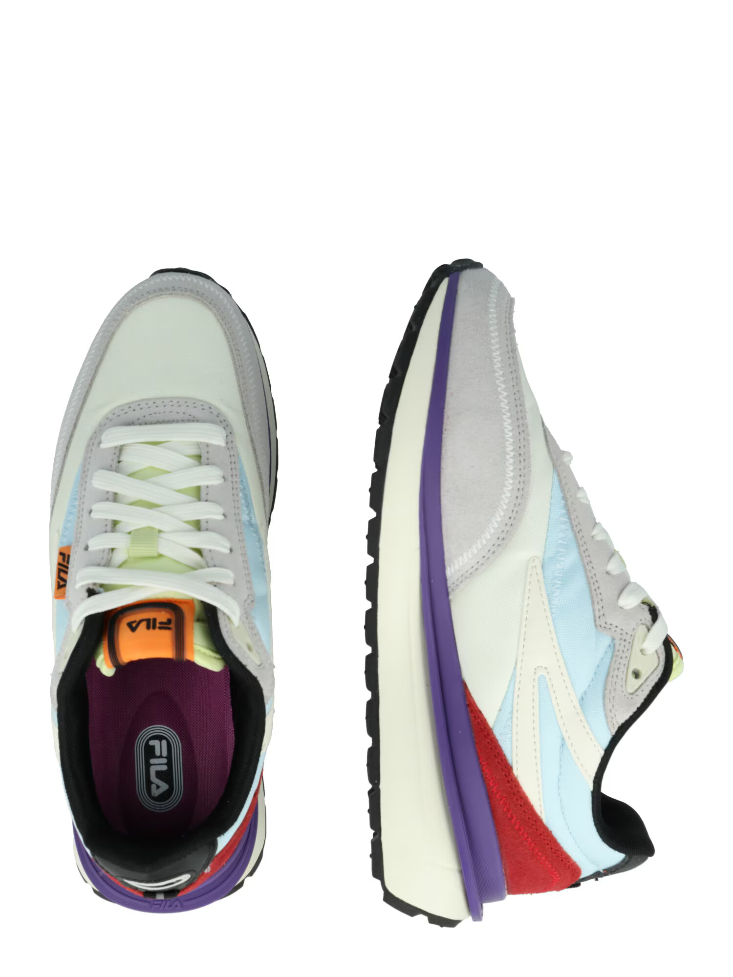 FILA Sneaker low 'REGGIO' albastru deschis / gri deschis / verde pastel / roșu vin - Pled.ro