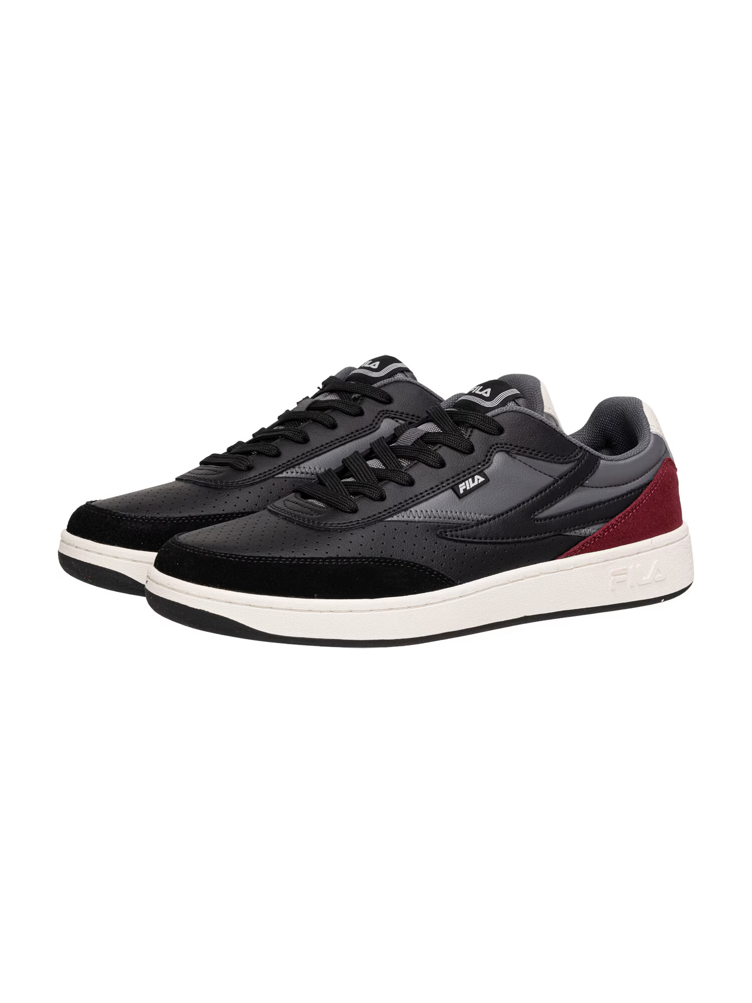 FILA Sneaker low 'SEVARO' gri / roșu burgundy / negru - Pled.ro