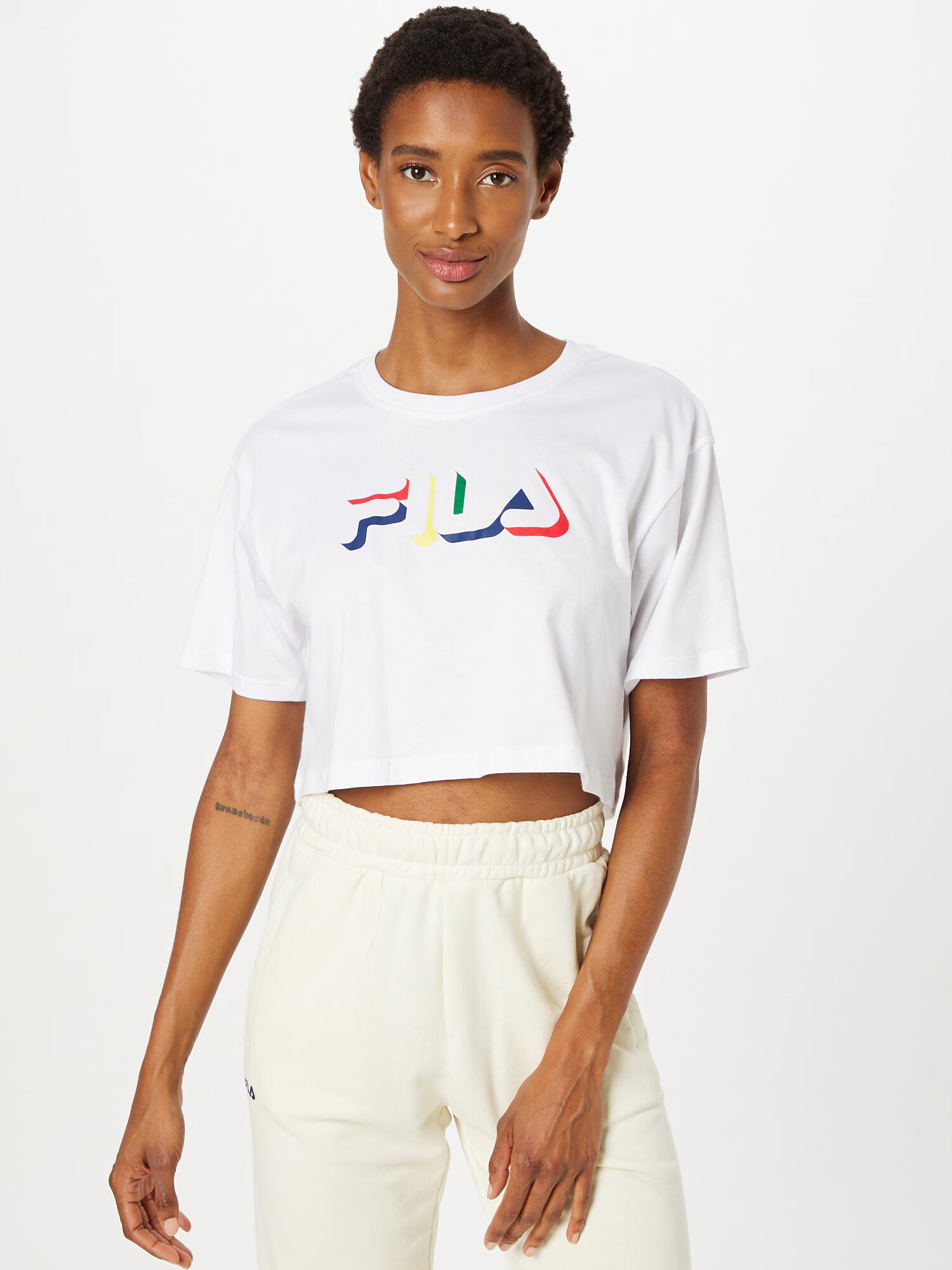 FILA Tricou albastru / galben / roșu / alb - Pled.ro