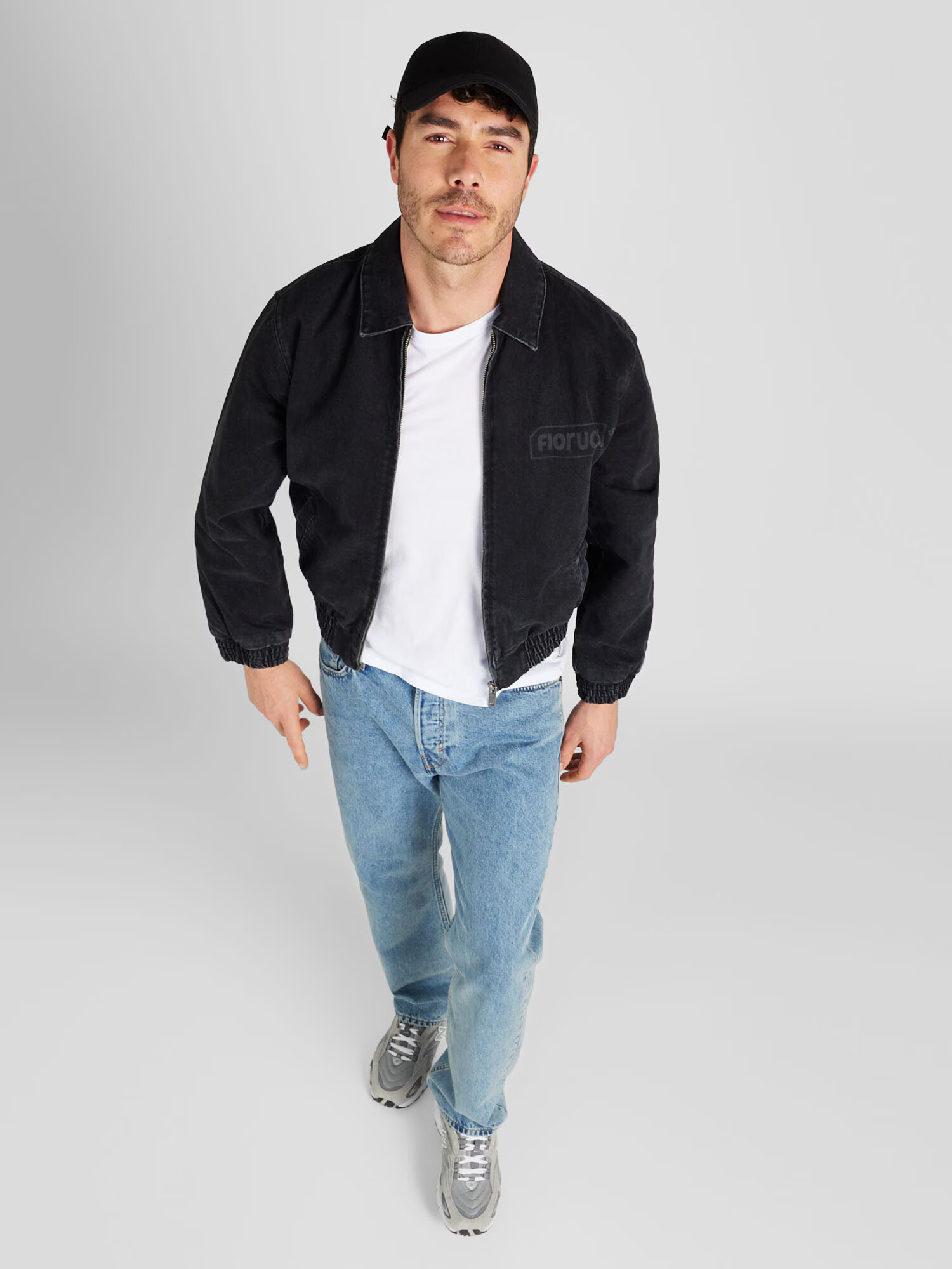 Fiorucci Geacă de primăvară-toamnă negru denim - Pled.ro