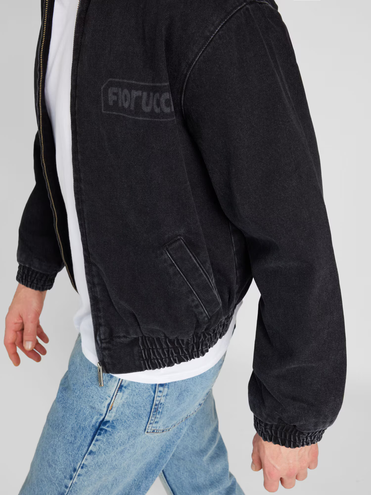 Fiorucci Geacă de primăvară-toamnă negru denim - Pled.ro