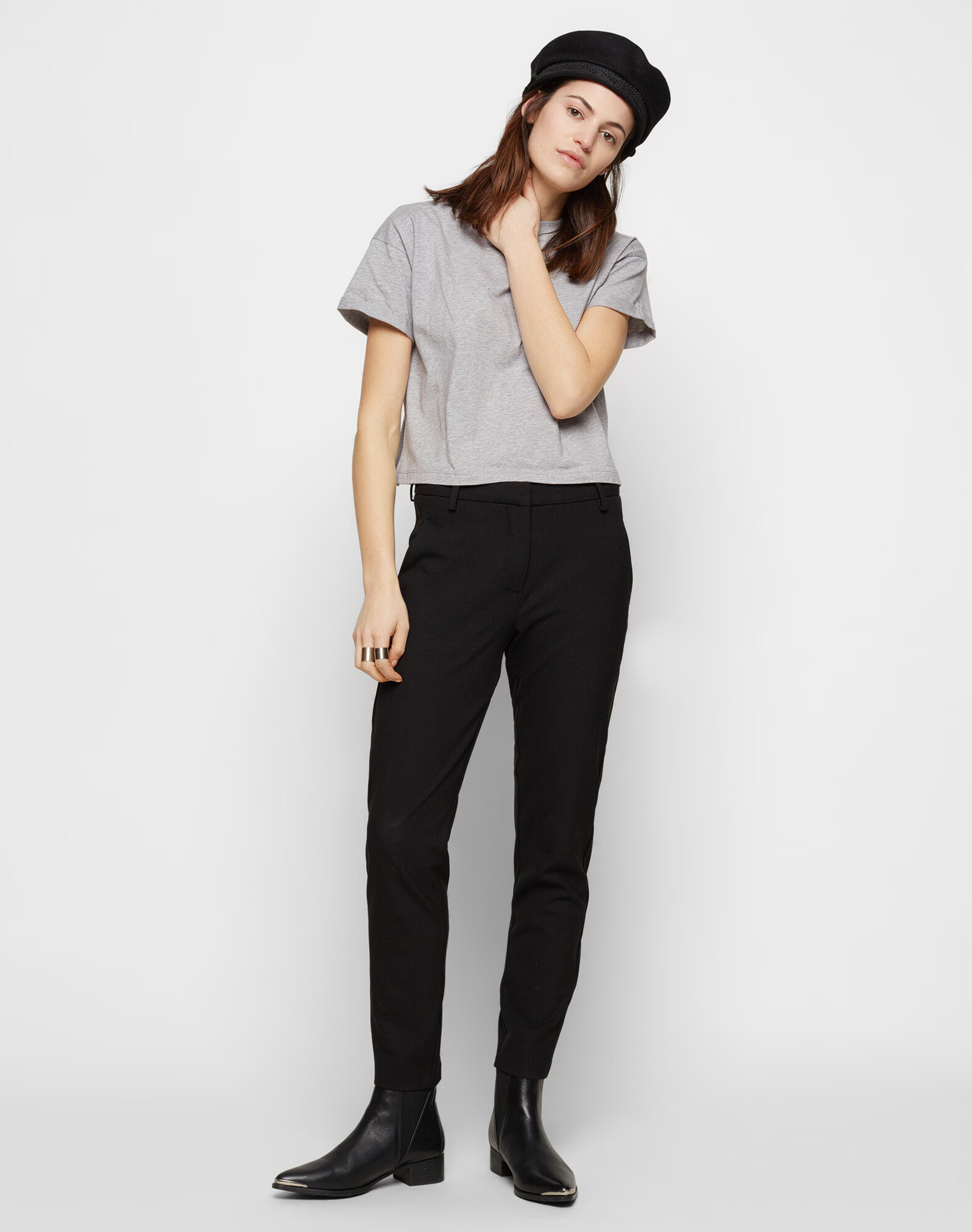 FIVEUNITS Pantaloni 'Kylie Crop' negru - Pled.ro