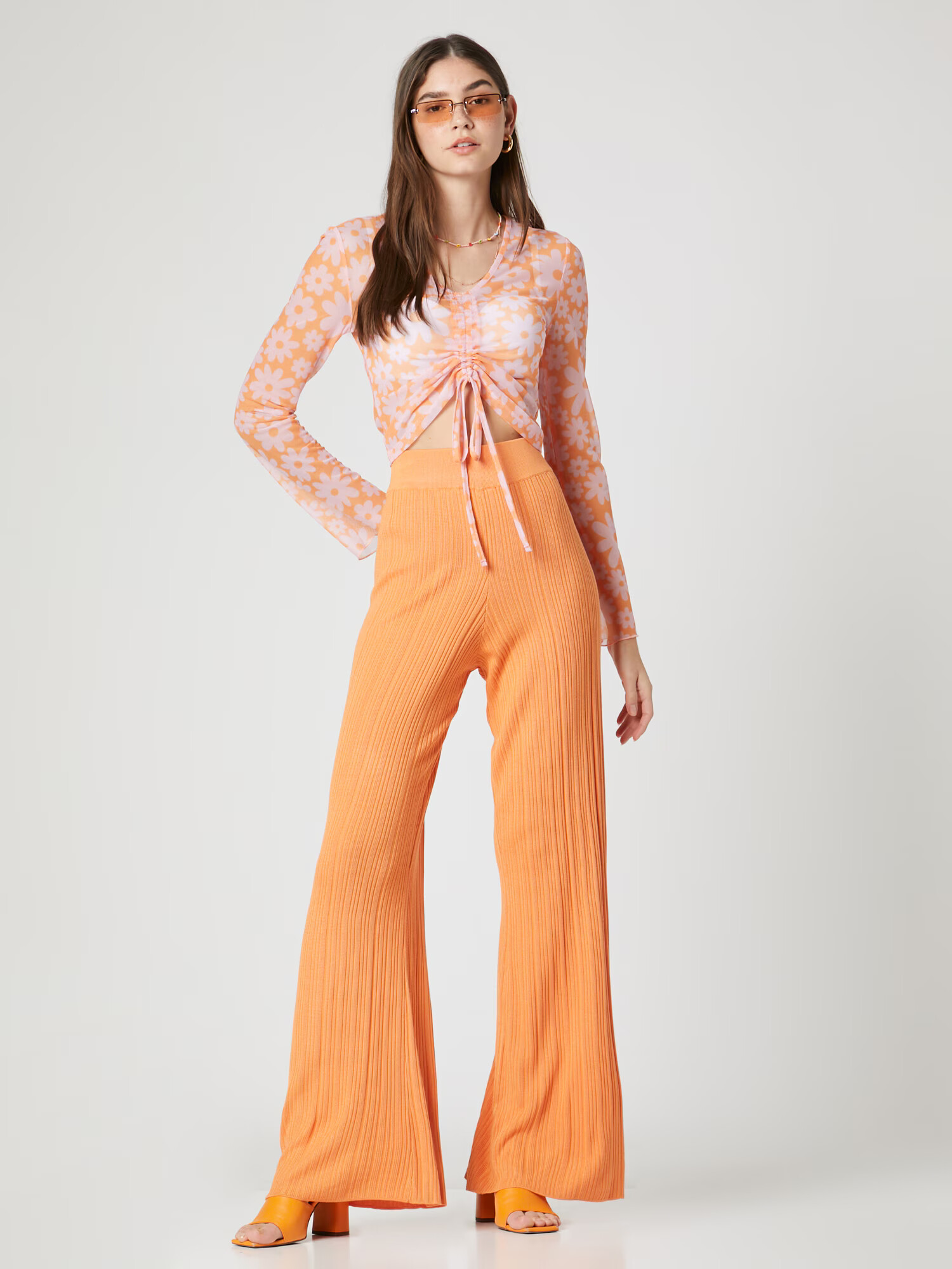 florence by mills exclusive for ABOUT YOU Pantaloni 'Brisk' portocaliu - Pled.ro