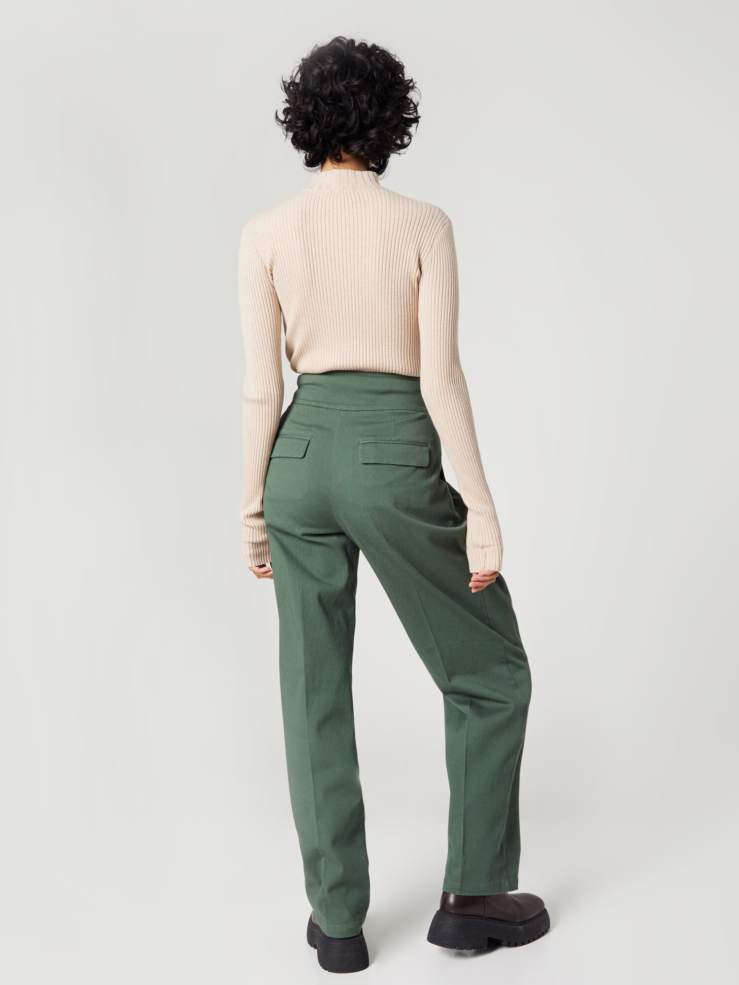 florence by mills exclusive for ABOUT YOU Pantaloni 'Viola' verde închis - Pled.ro