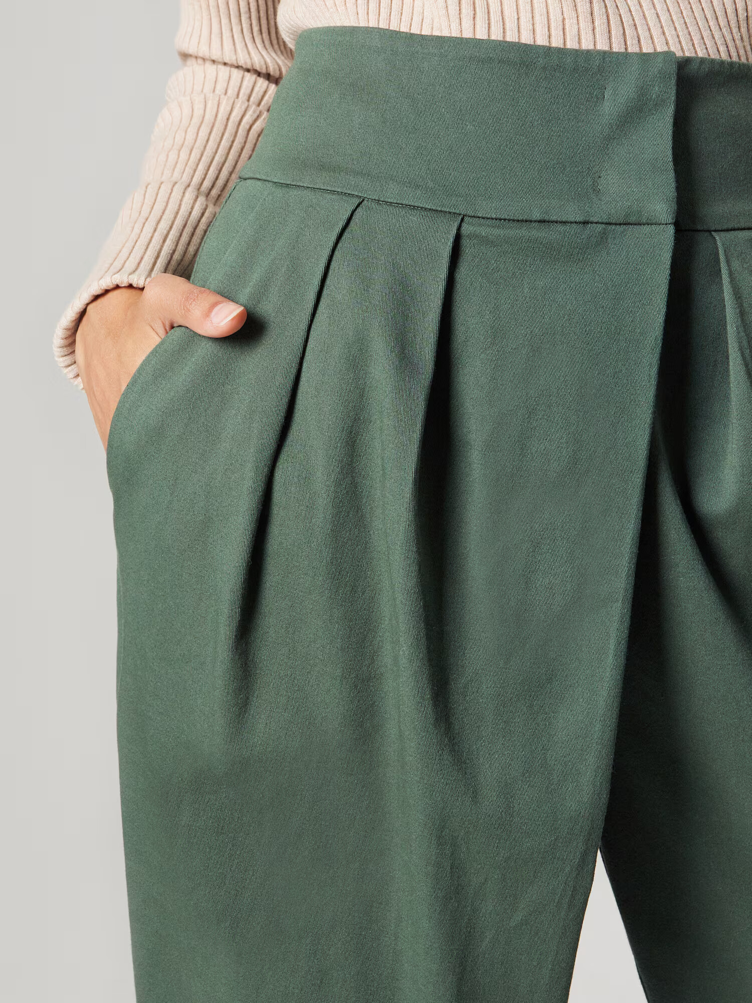 florence by mills exclusive for ABOUT YOU Pantaloni 'Viola' verde închis - Pled.ro