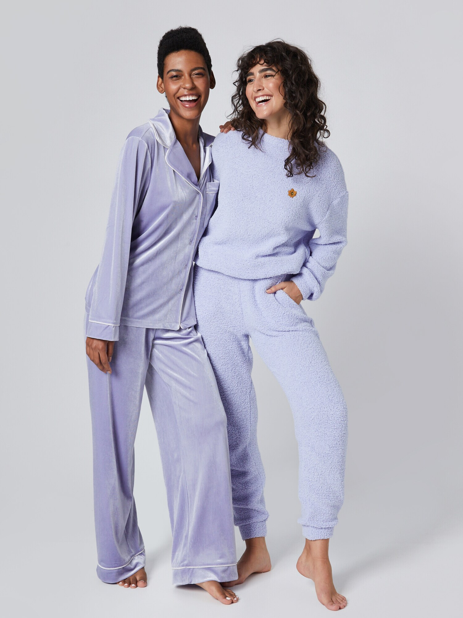 florence by mills exclusive for ABOUT YOU Pijama 'Lotti' lila / alb - Pled.ro