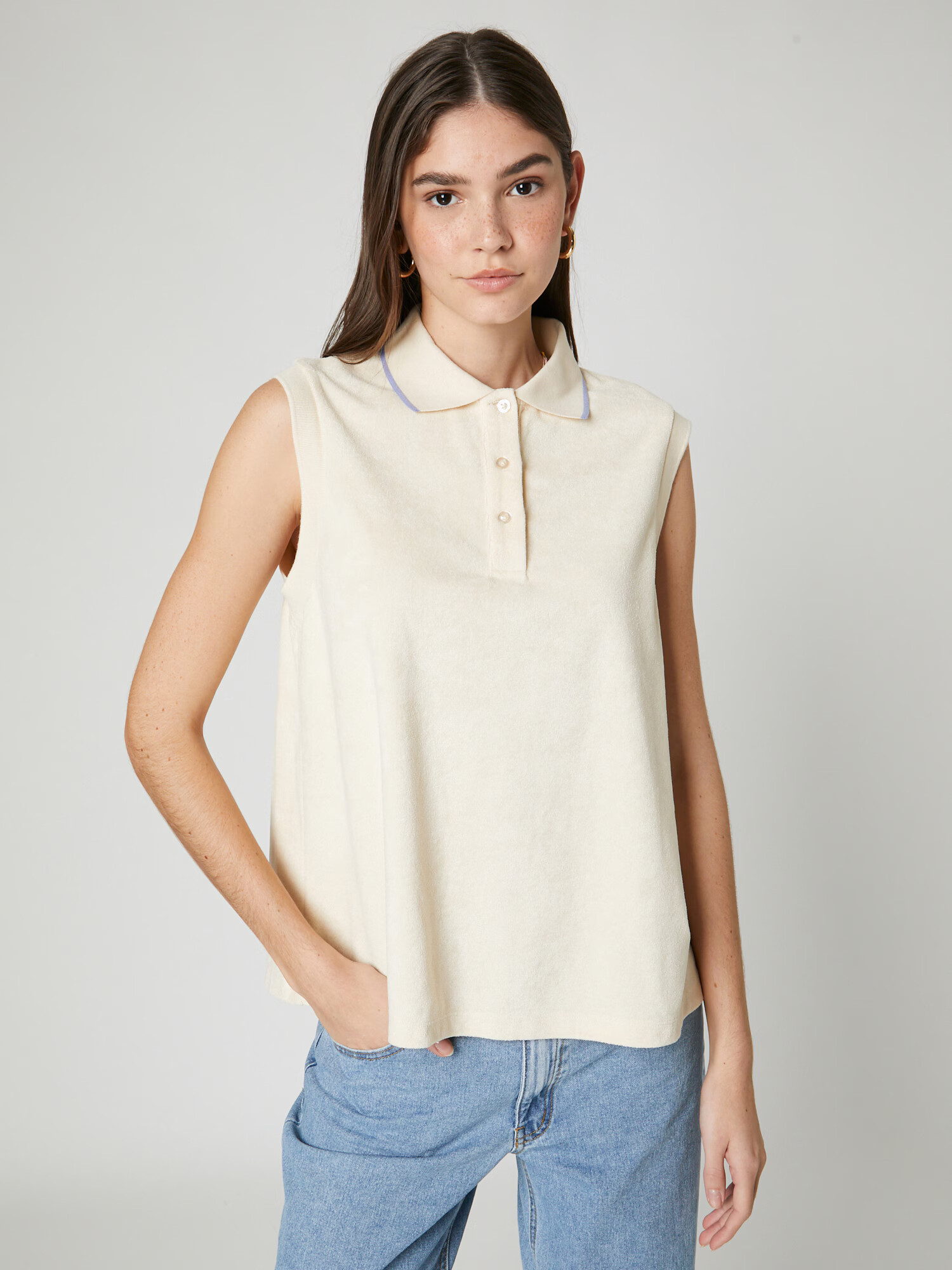 florence by mills exclusive for ABOUT YOU Top 'Clean Slate ' crem / turcoaz - Pled.ro