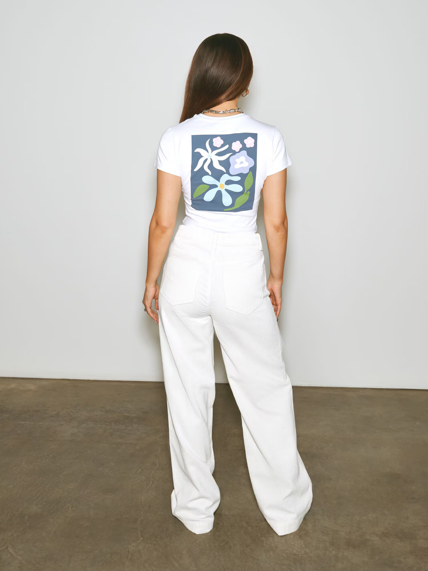 florence by mills exclusive for ABOUT YOU Tricou 'All Smiles' bleumarin / verde / roz / alb - Pled.ro