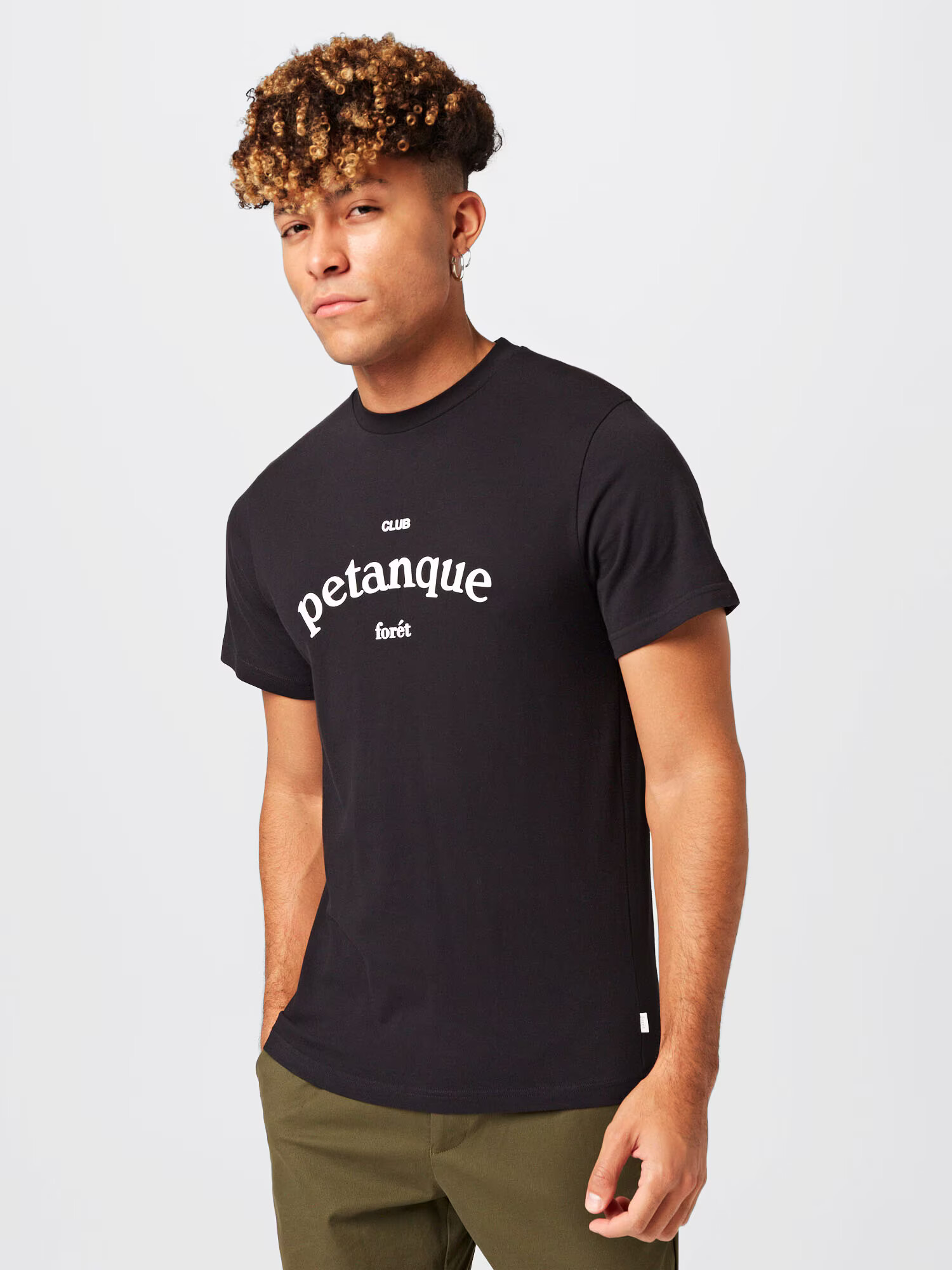 forét Tricou 'PETANQUE' negru / alb - Pled.ro