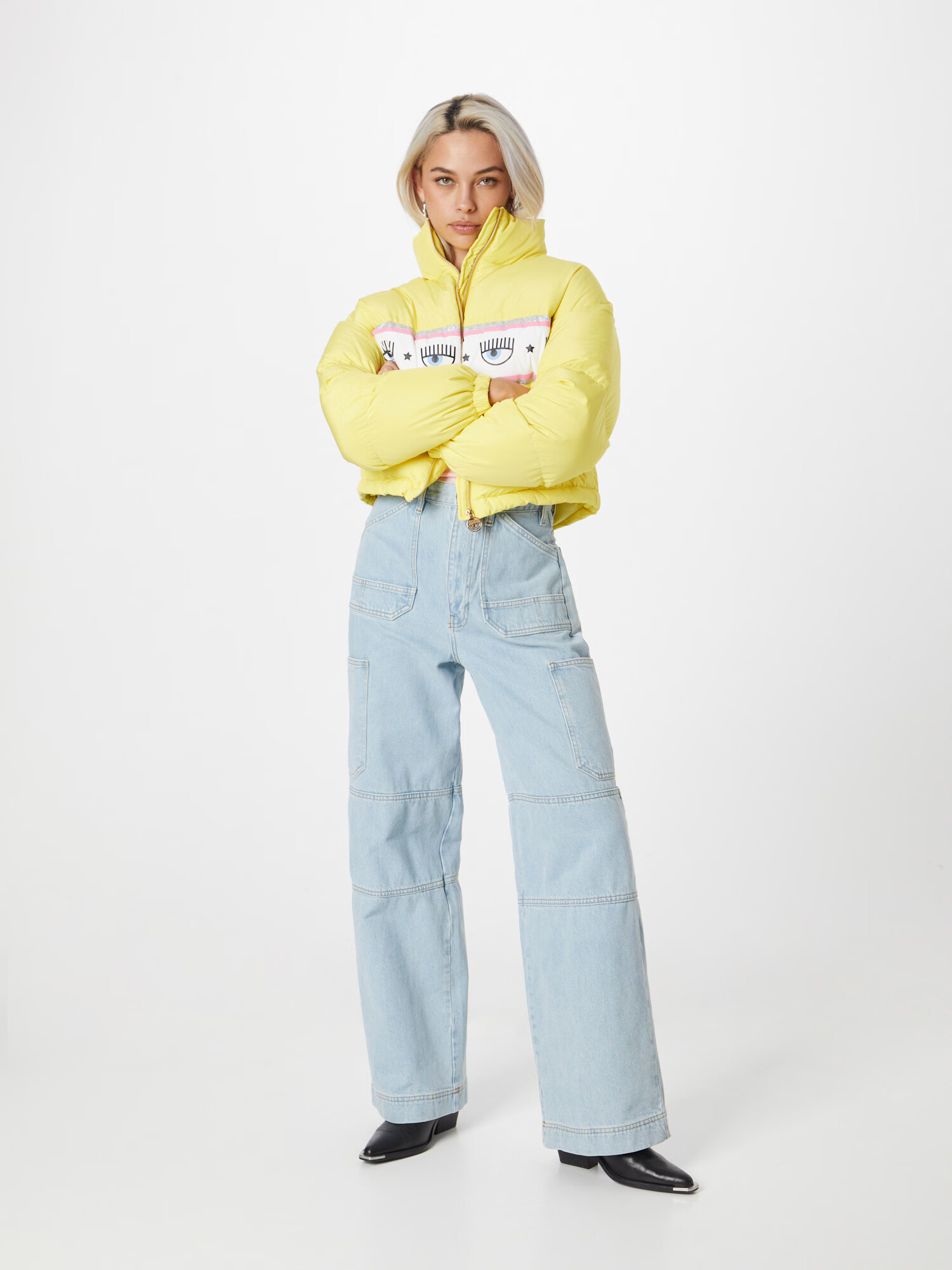 FRAME Pantaloni eleganți albastru denim - Pled.ro