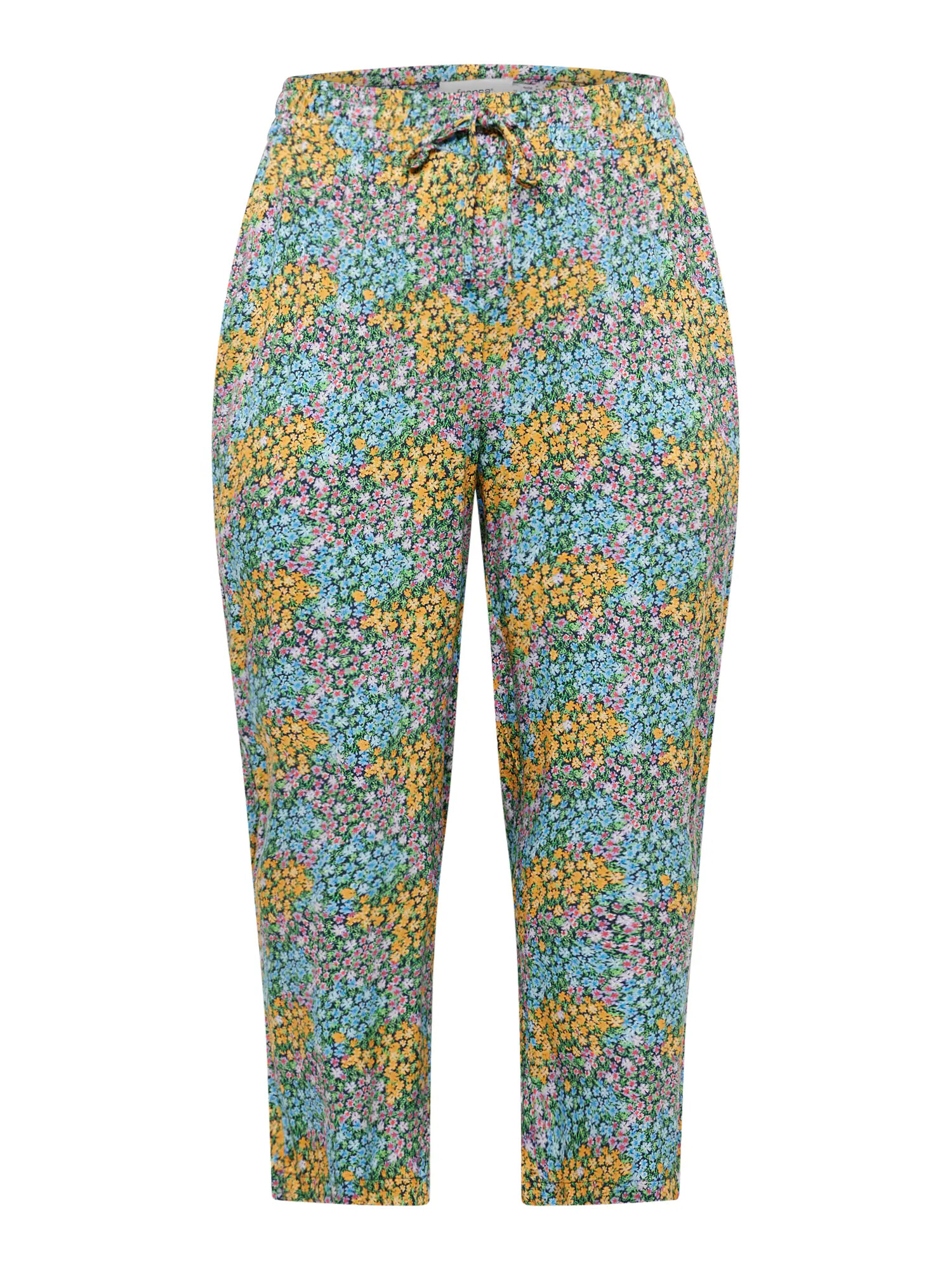 Fransa Curve Pantaloni albastru aqua / galben / roz / alb - Pled.ro