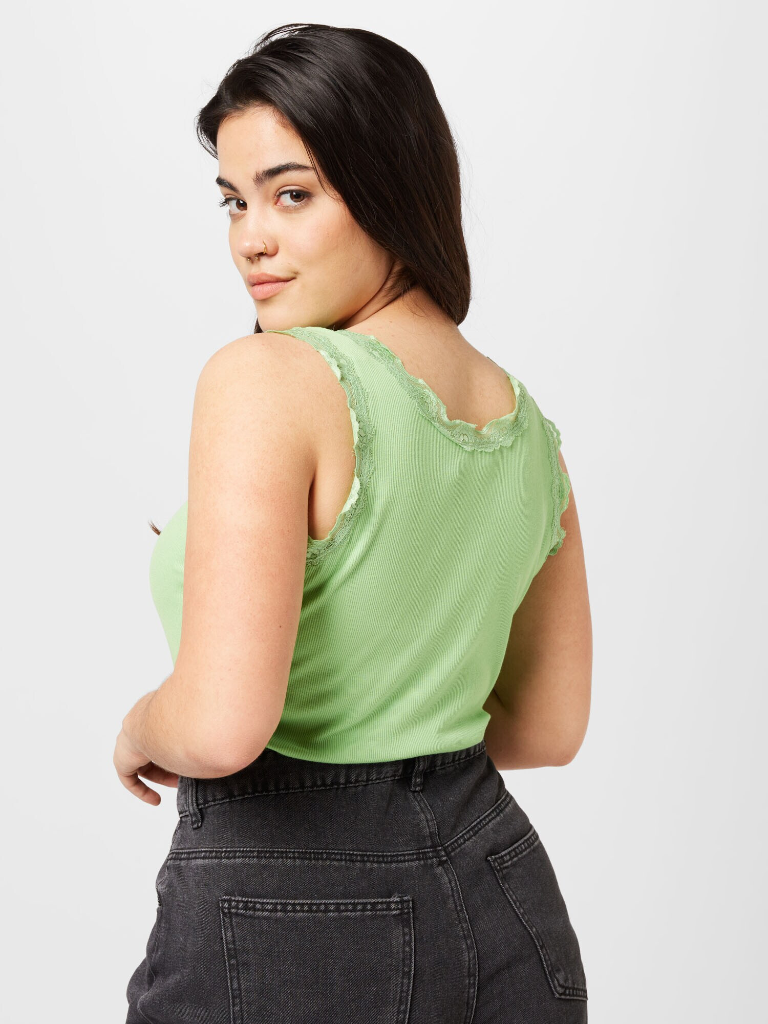 Fransa Curve Top verde deschis - Pled.ro