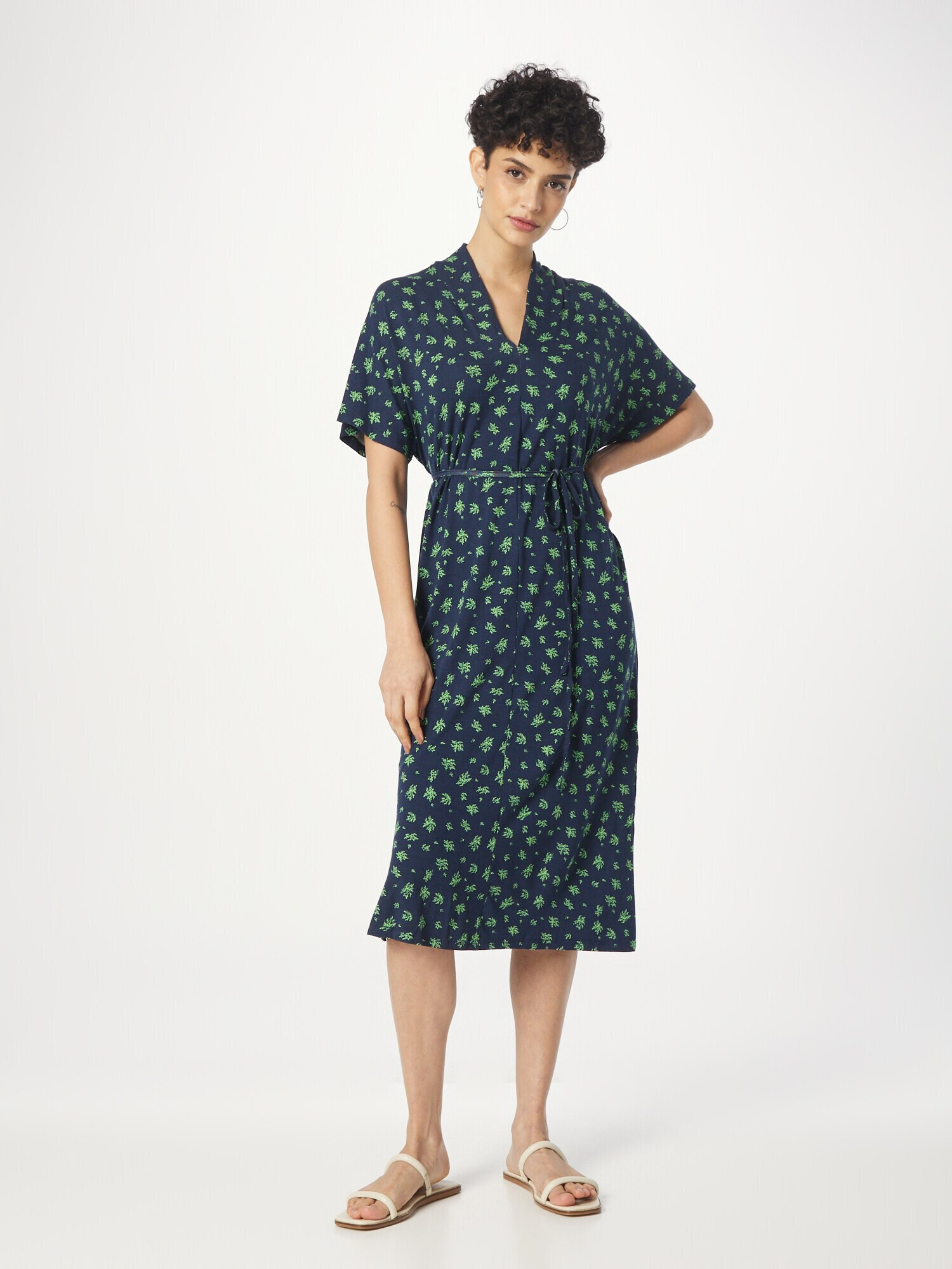 Fransa Rochie 'FEDOT' bleumarin / verde deschis - Pled.ro