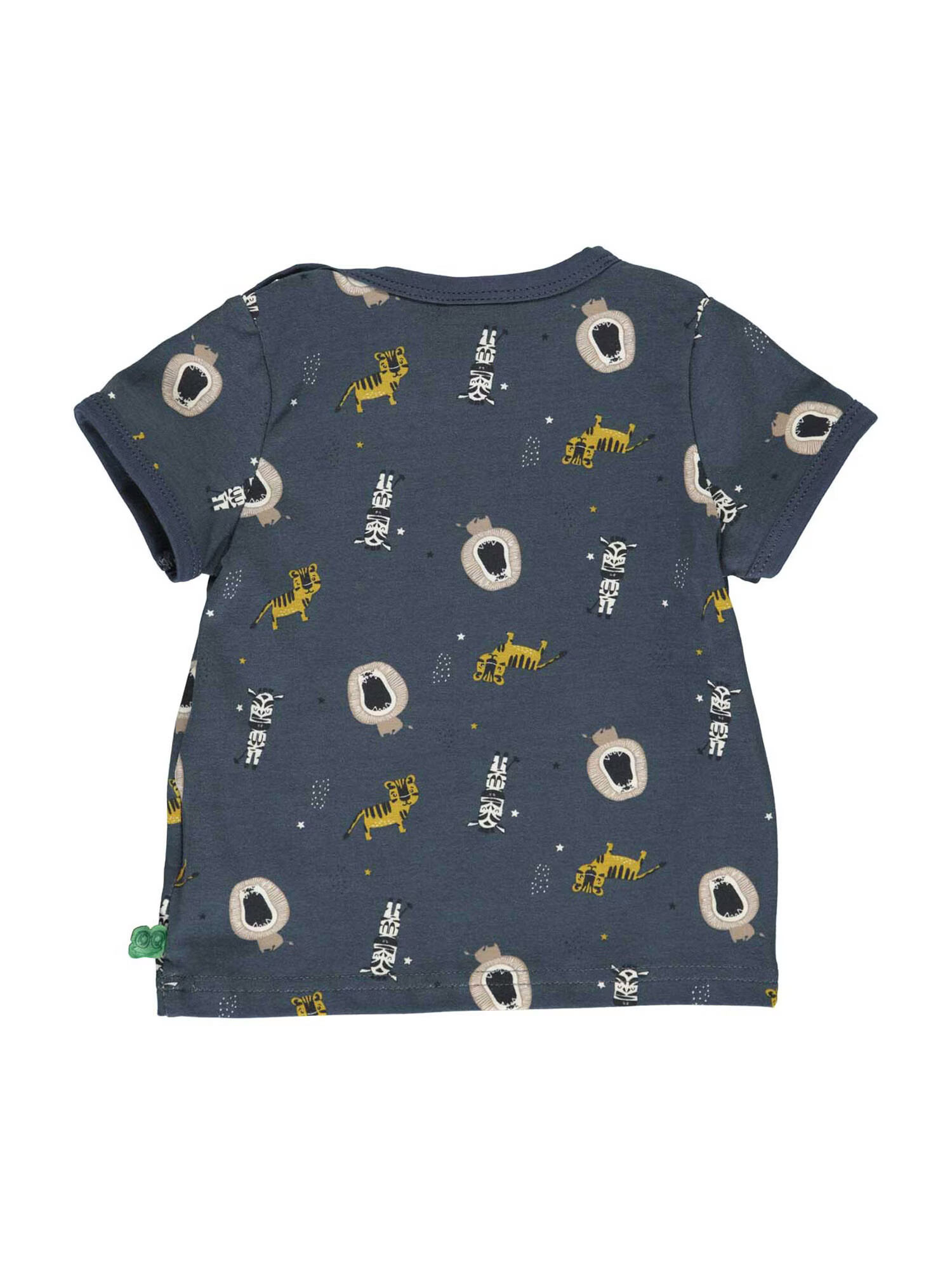 Fred's World by GREEN COTTON Tricou 'Animal' albastru noapte / galben / gri taupe / alb - Pled.ro