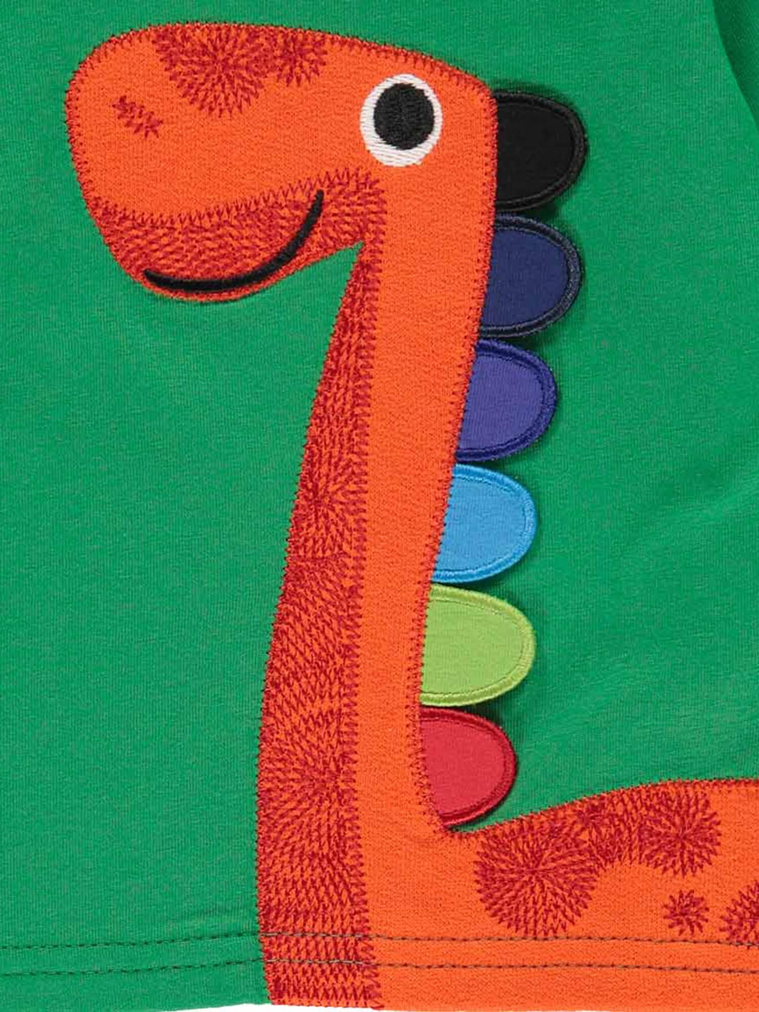 Fred's World by GREEN COTTON Tricou 'Hello Dino' bleumarin / verde / portocaliu - Pled.ro