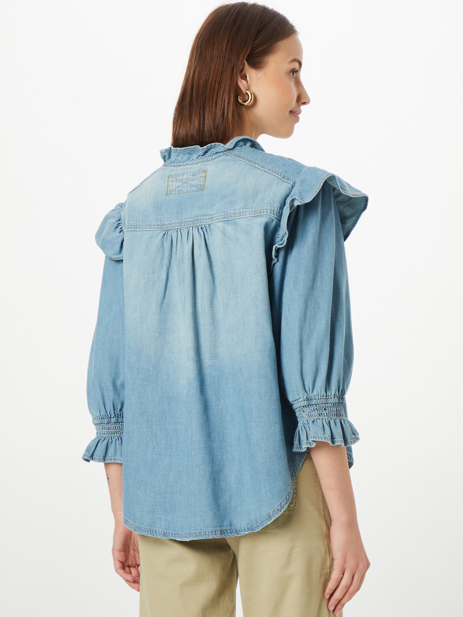 Free People Bluză albastru denim - Pled.ro