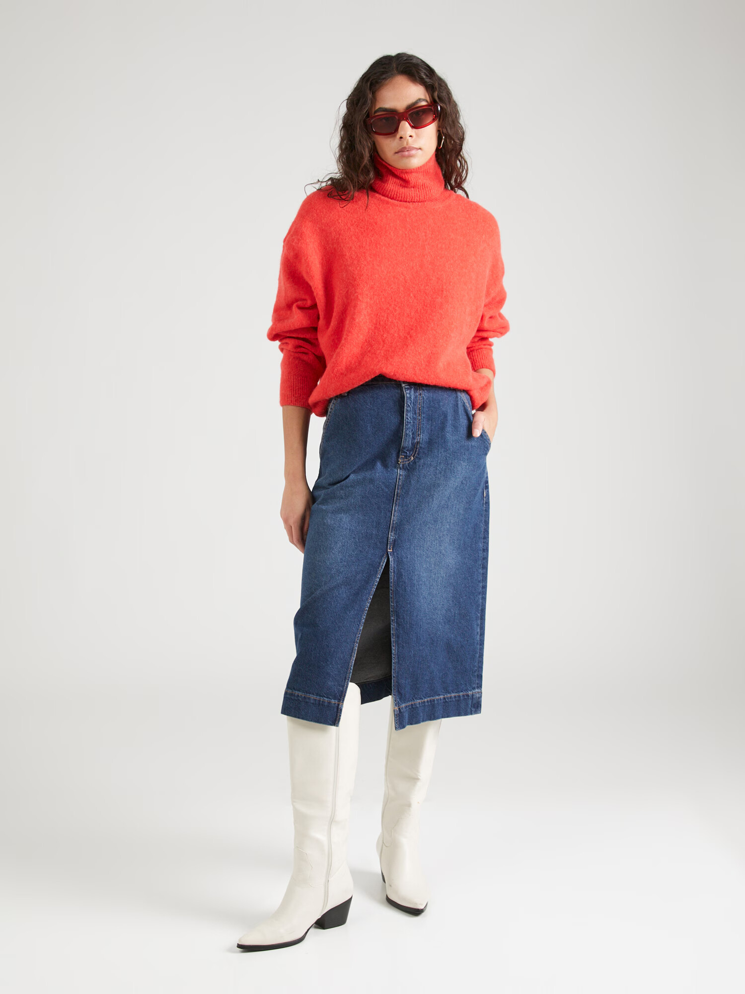 Free People Fustă albastru denim - Pled.ro