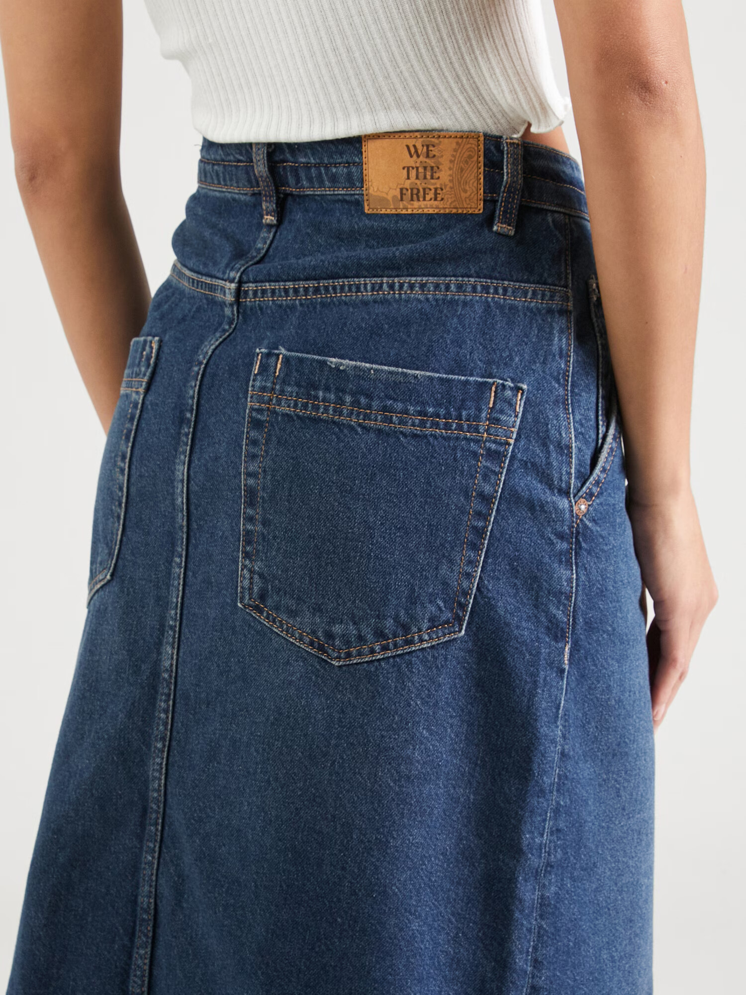 Free People Fustă albastru denim - Pled.ro