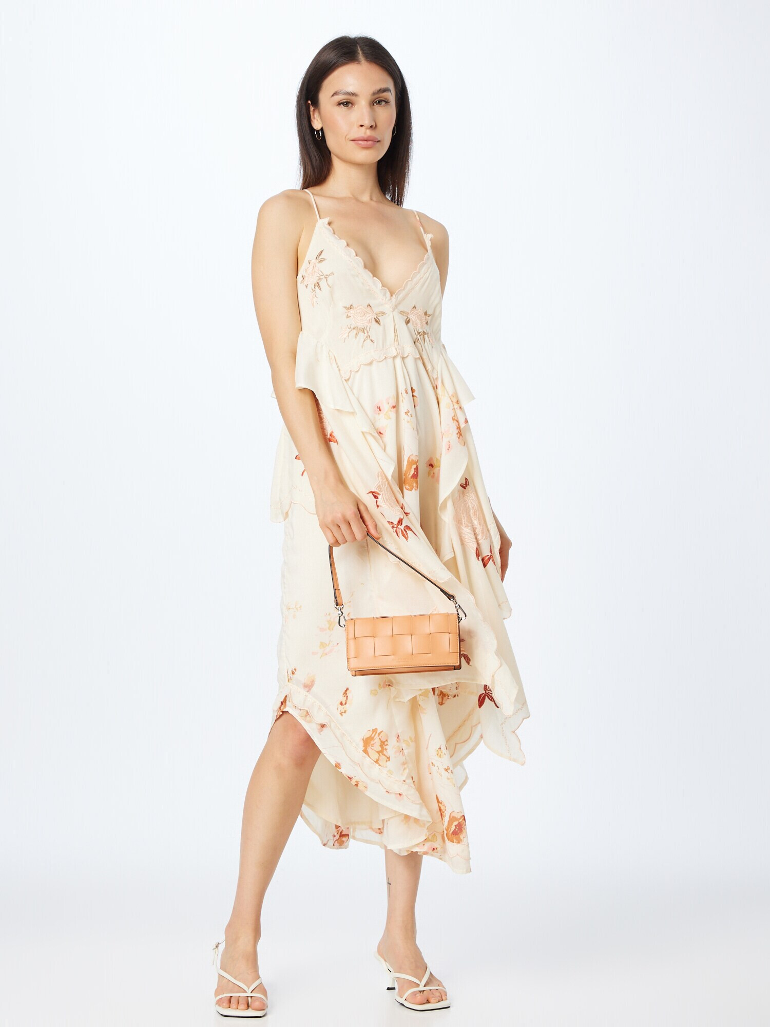 Free People Rochie de vară 'AUDREY' crem / bej deschis / maro ruginiu / roz - Pled.ro