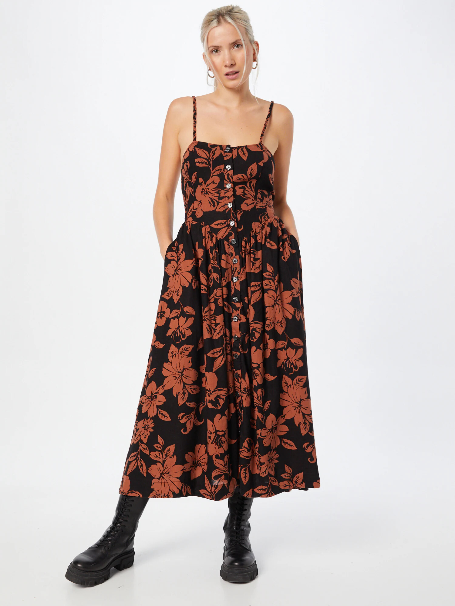 Free People Rochie de vară maro / negru - Pled.ro