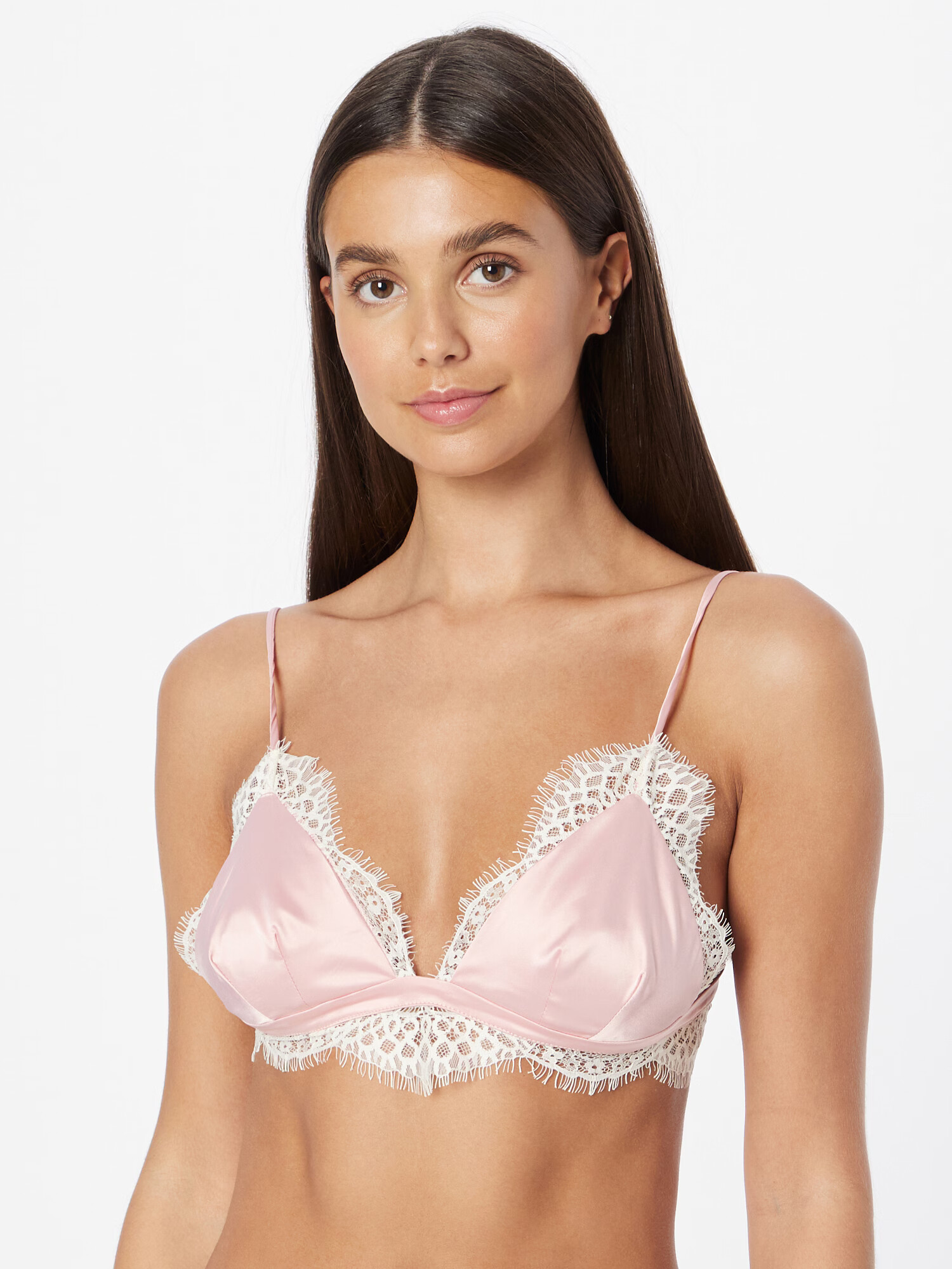 Free People Sutien 'CALL YOU MINE' roz / alb - Pled.ro