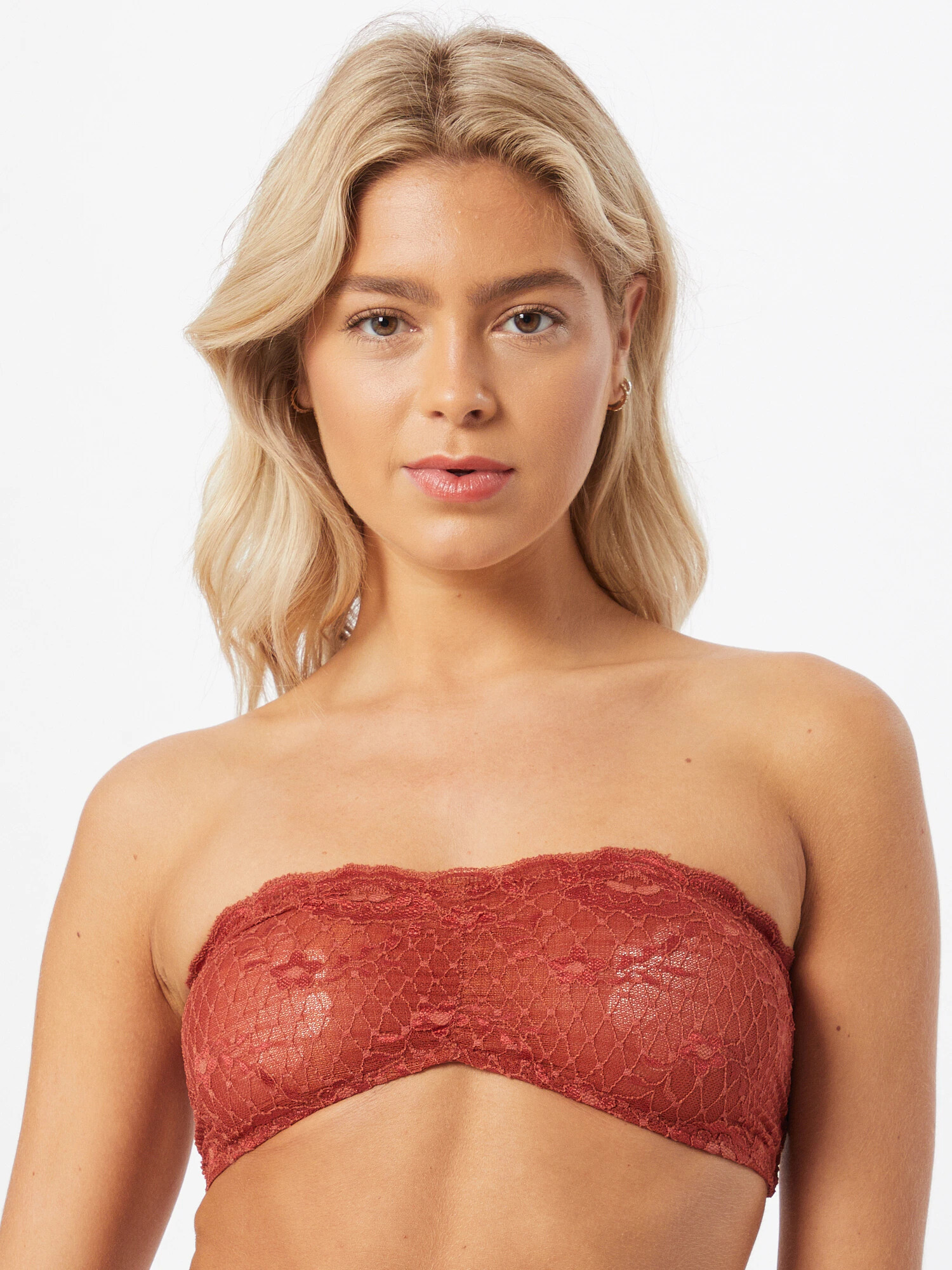 Free People Sutien roșu ruginiu - Pled.ro