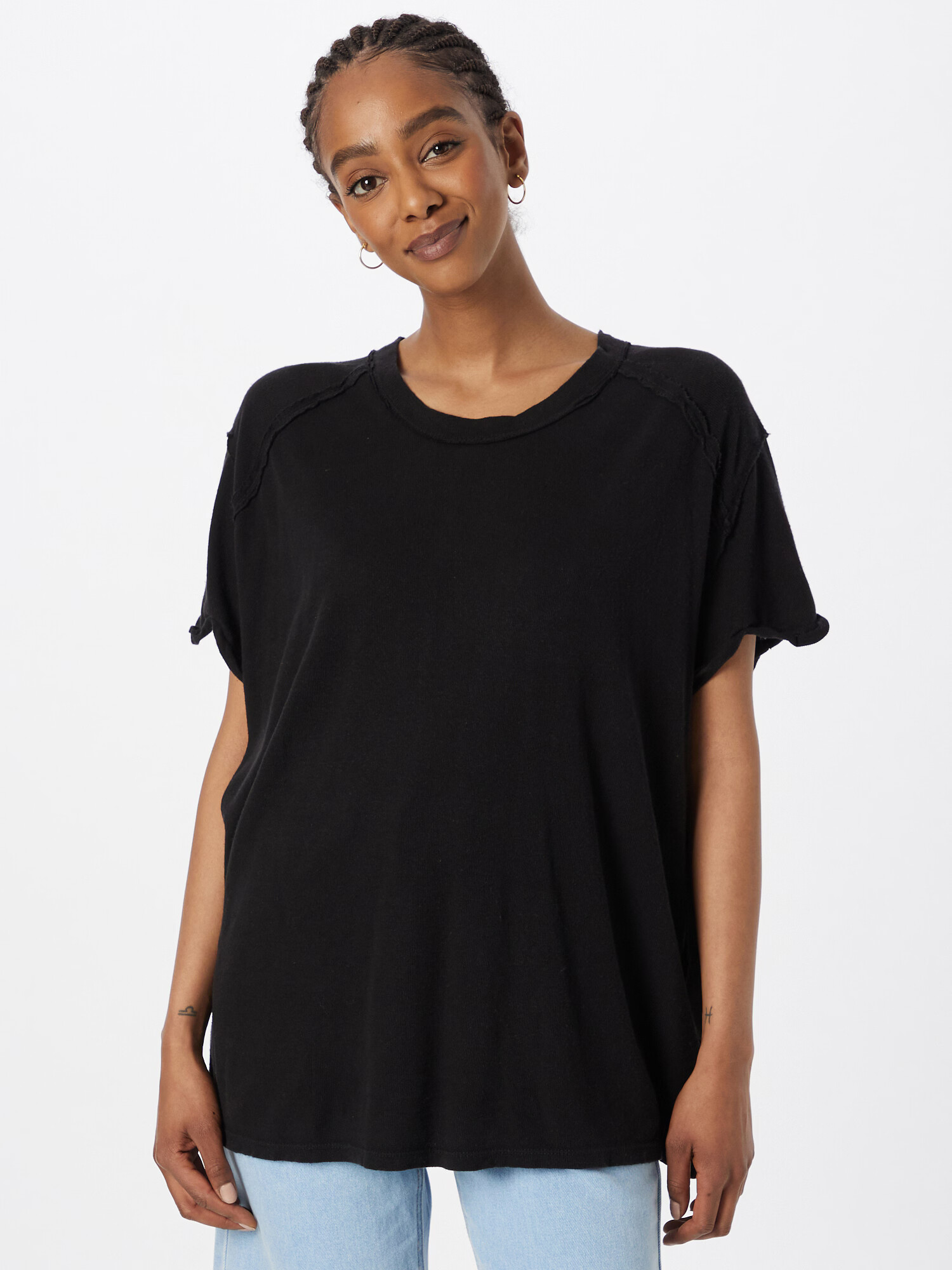 Free People Tricou 'BF' negru - Pled.ro