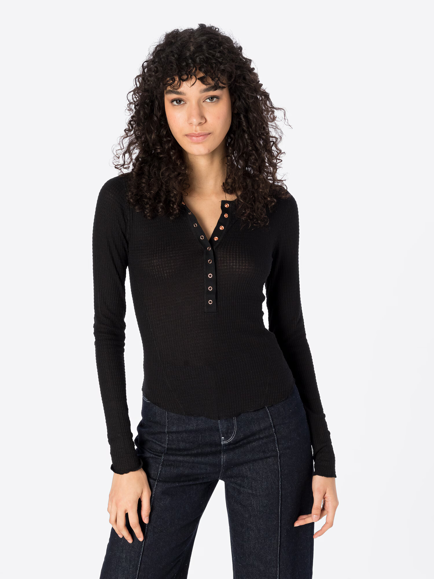 Free People Tricou 'ONE OF THE GIRLS' negru - Pled.ro