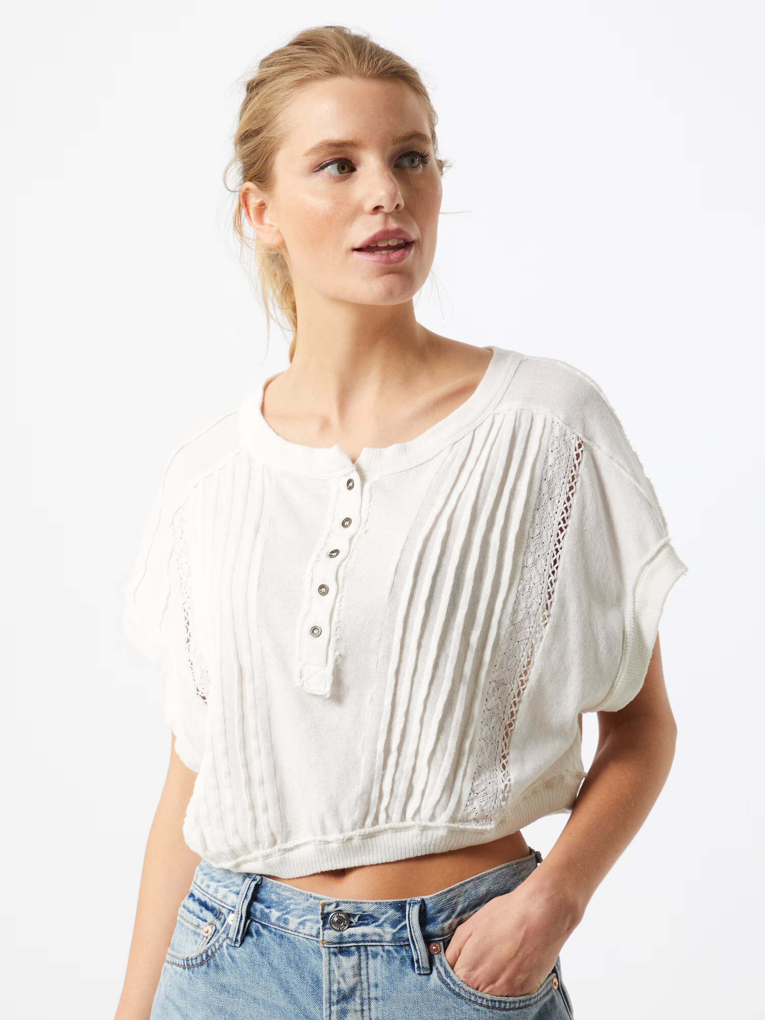 Free People Tricou 'Roxy' alb - Pled.ro