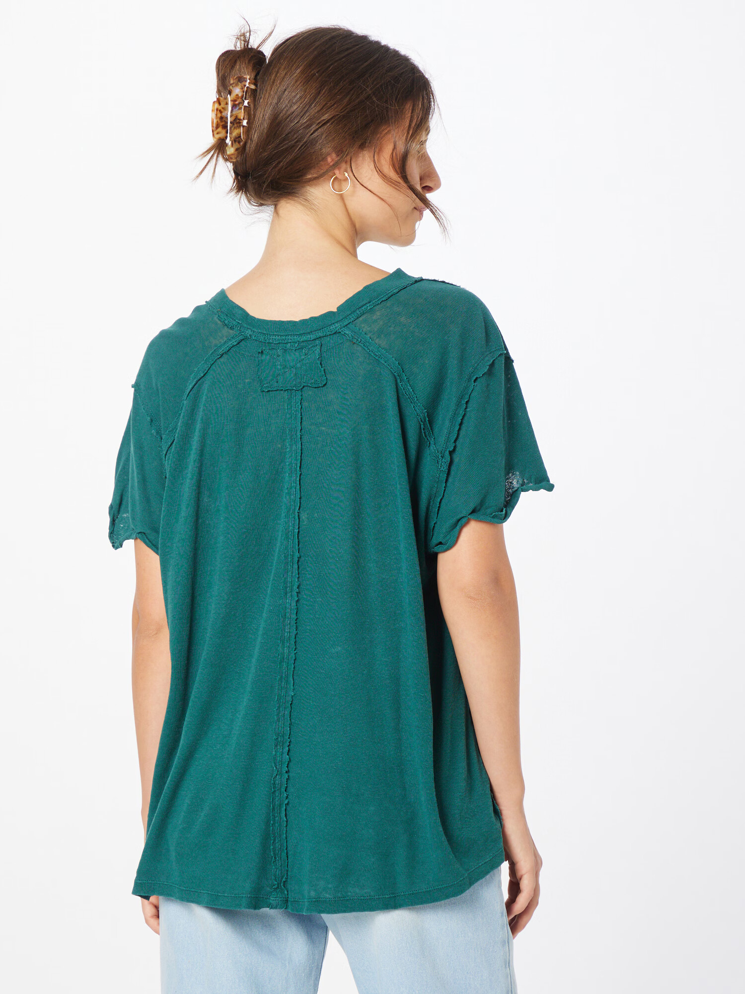 Free People Tricou verde smarald - Pled.ro