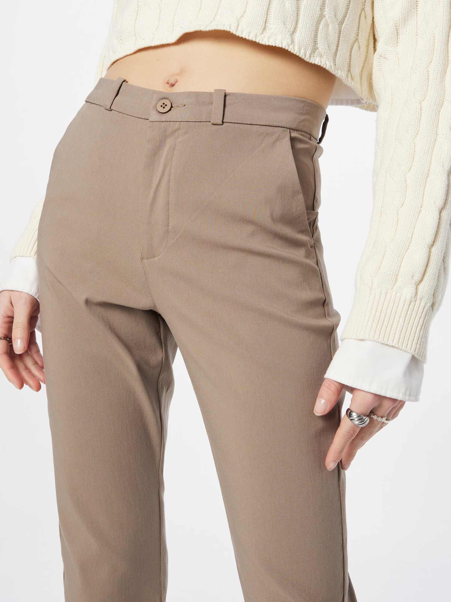 Freequent Pantaloni eleganți 'SOLVEJ' gri taupe - Pled.ro