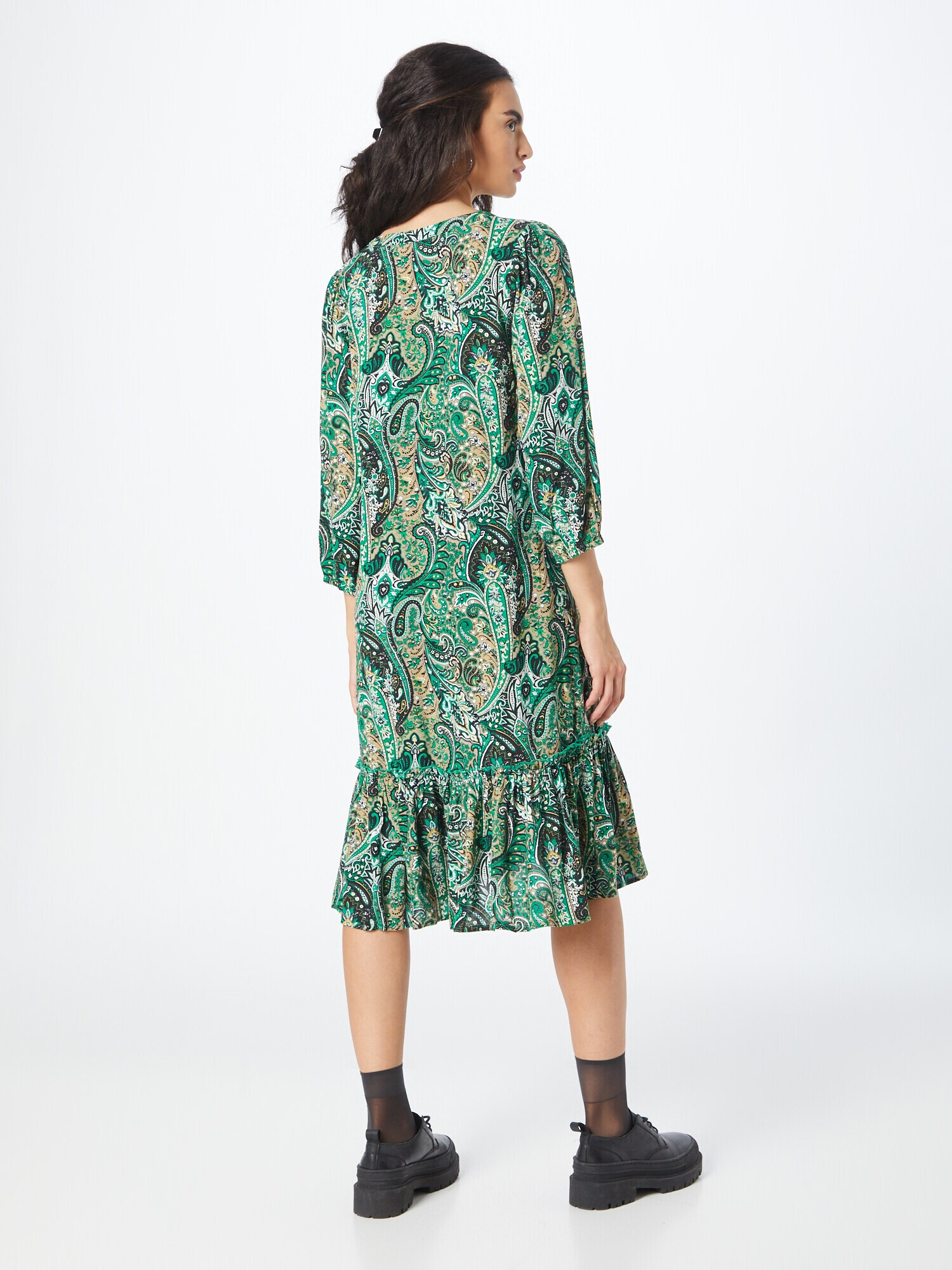 Freequent Rochie 'SURALDA' bej / verde / negru / alb - Pled.ro