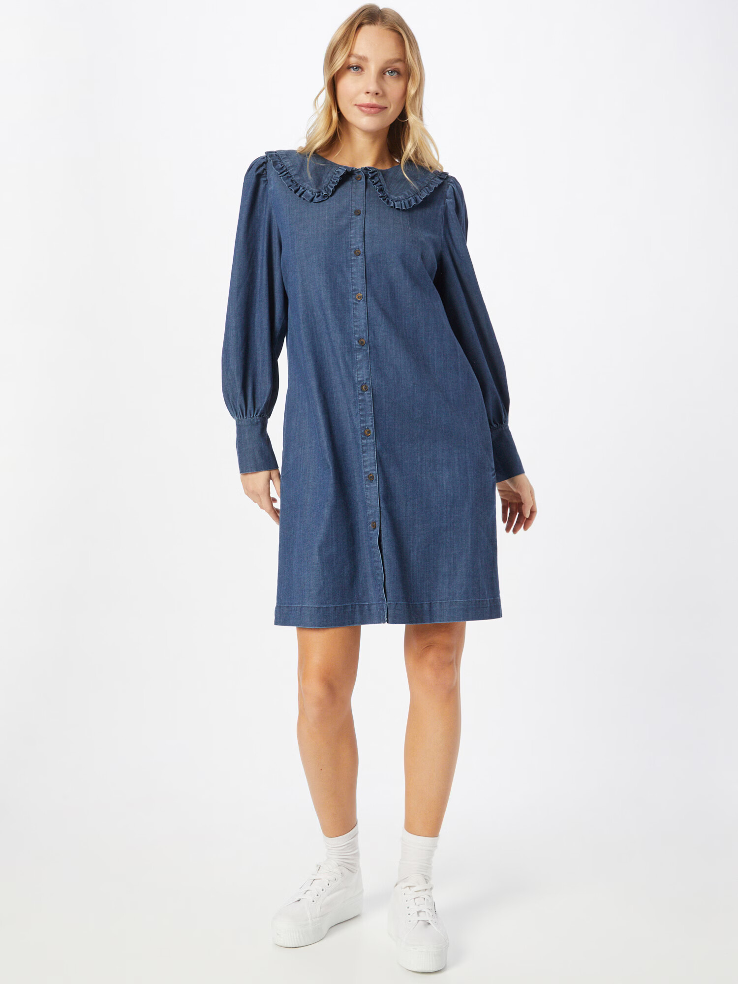 Freequent Rochie tip bluză 'FIA' albastru denim - Pled.ro