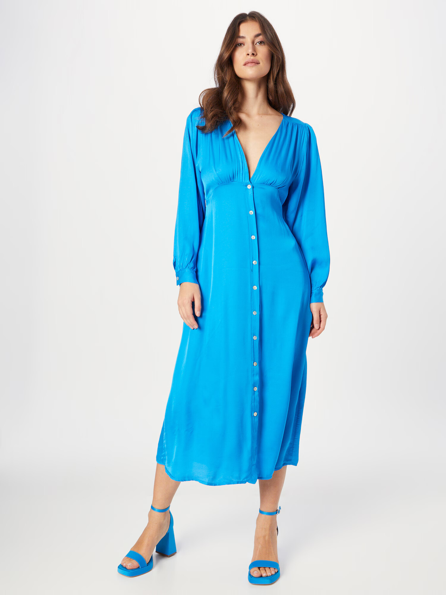 FRNCH PARIS Rochie tip bluză 'HOLY' azur - Pled.ro