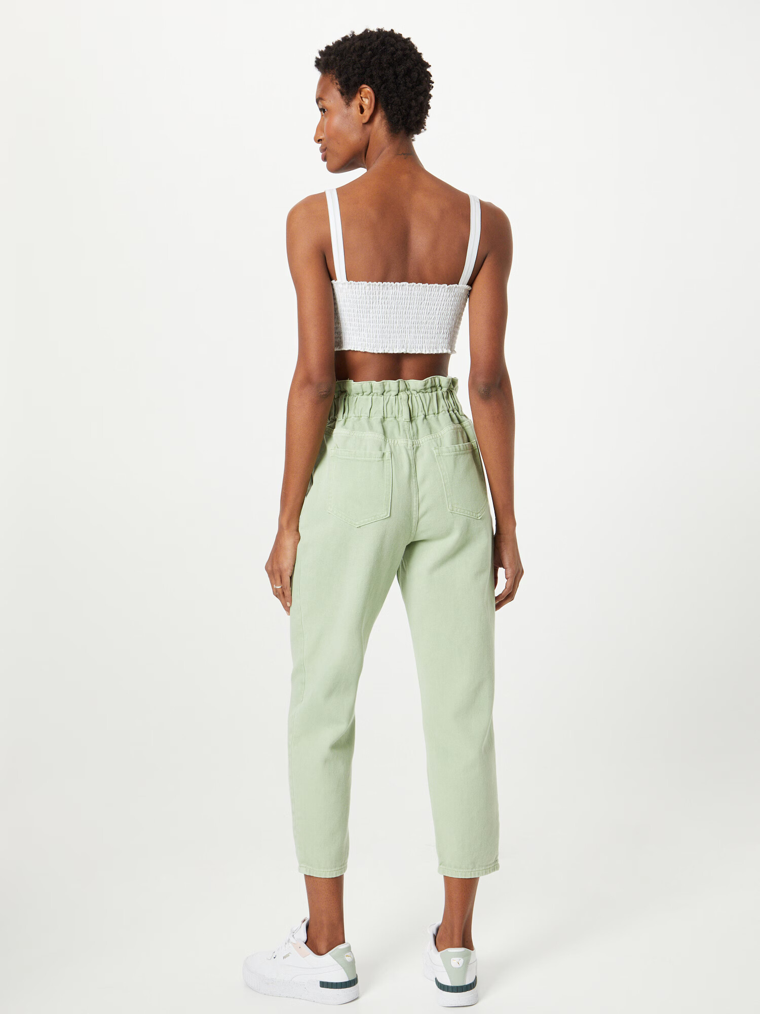 Funky Buddha Pantaloni cu cute 'Baggy' verde deschis - Pled.ro