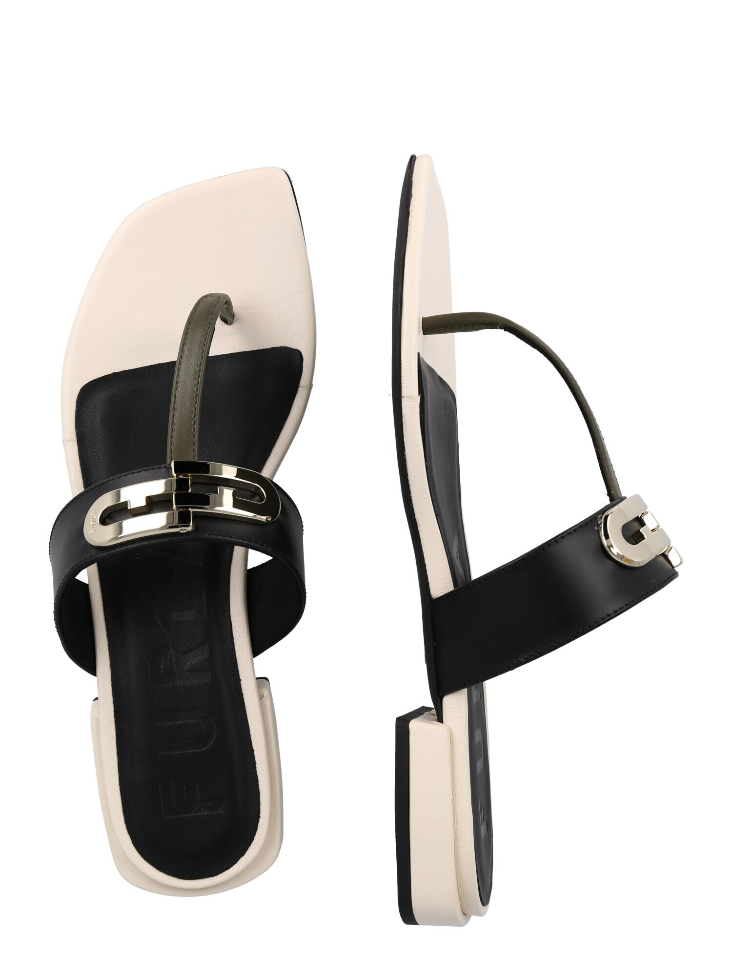 FURLA Flip-flops oliv / negru - Pled.ro