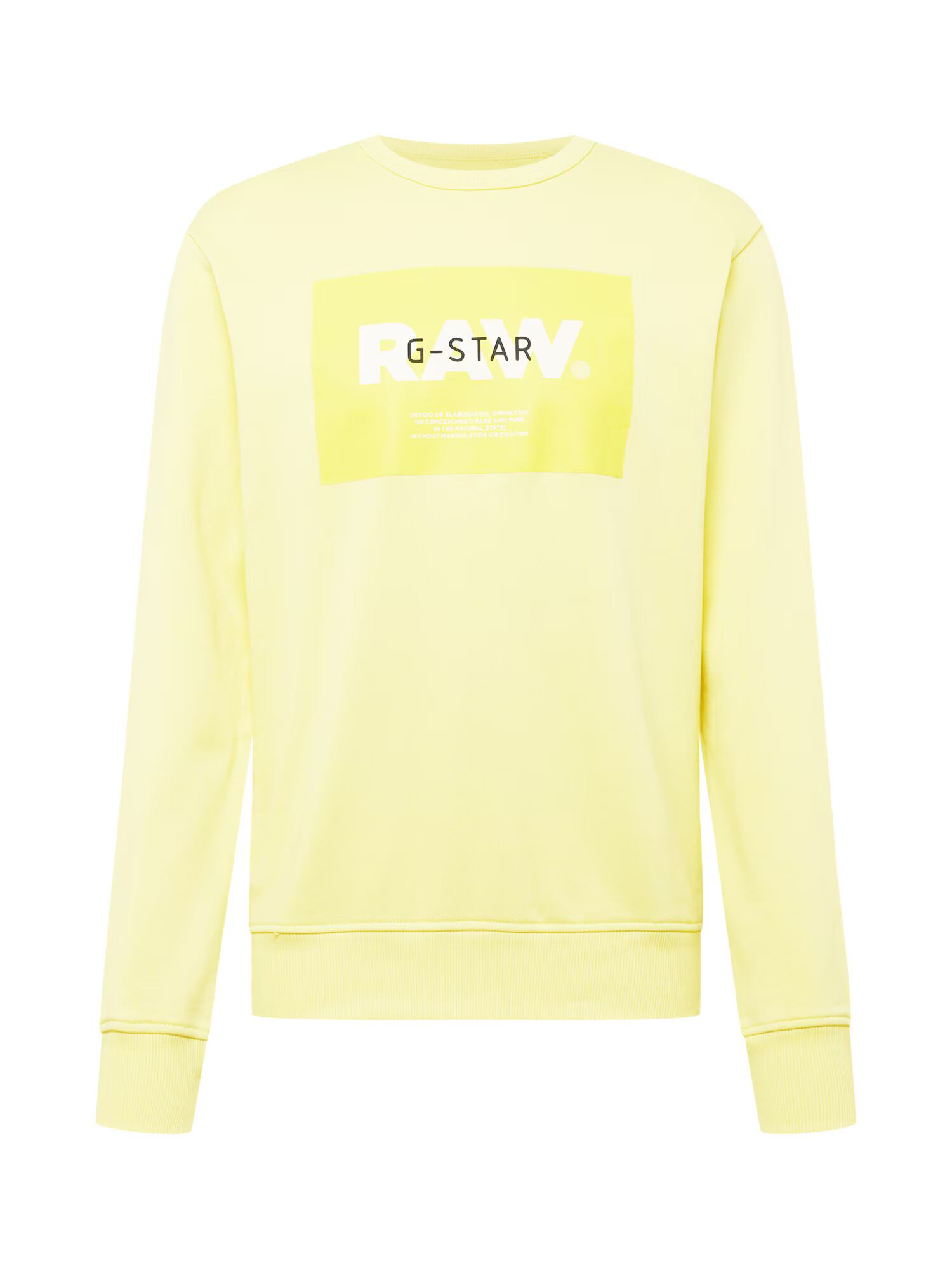 G-Star RAW Bluză de molton galben lămâie / galben deschis / negru / alb - Pled.ro