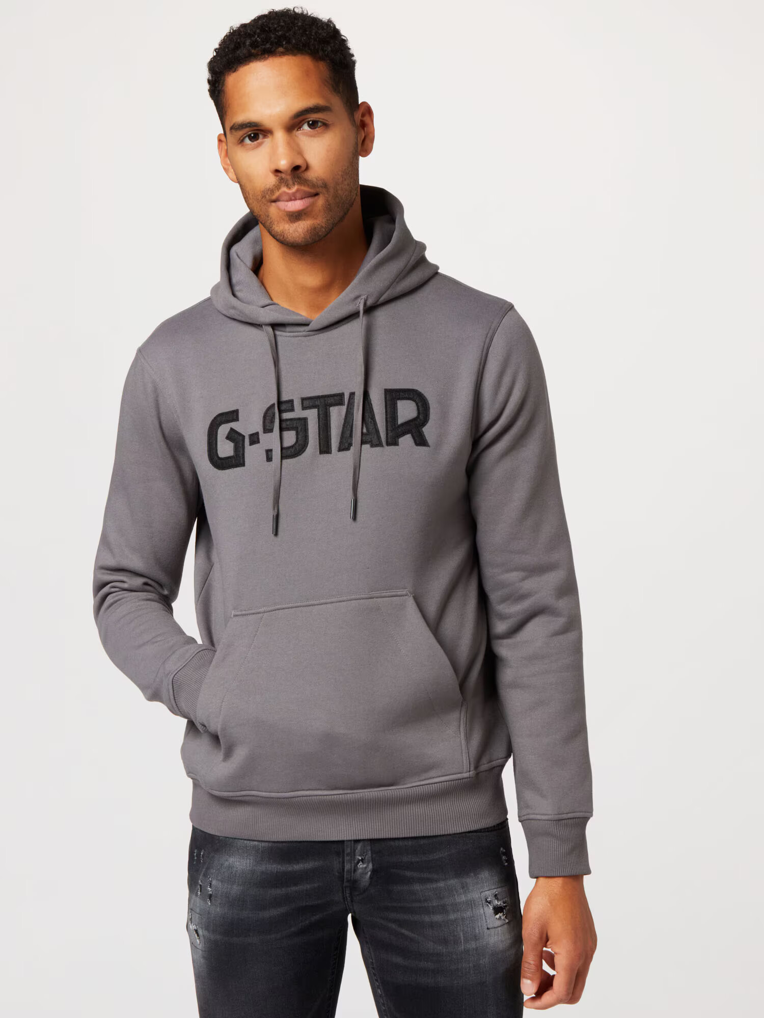 G-Star RAW Bluză de molton gri / negru - Pled.ro