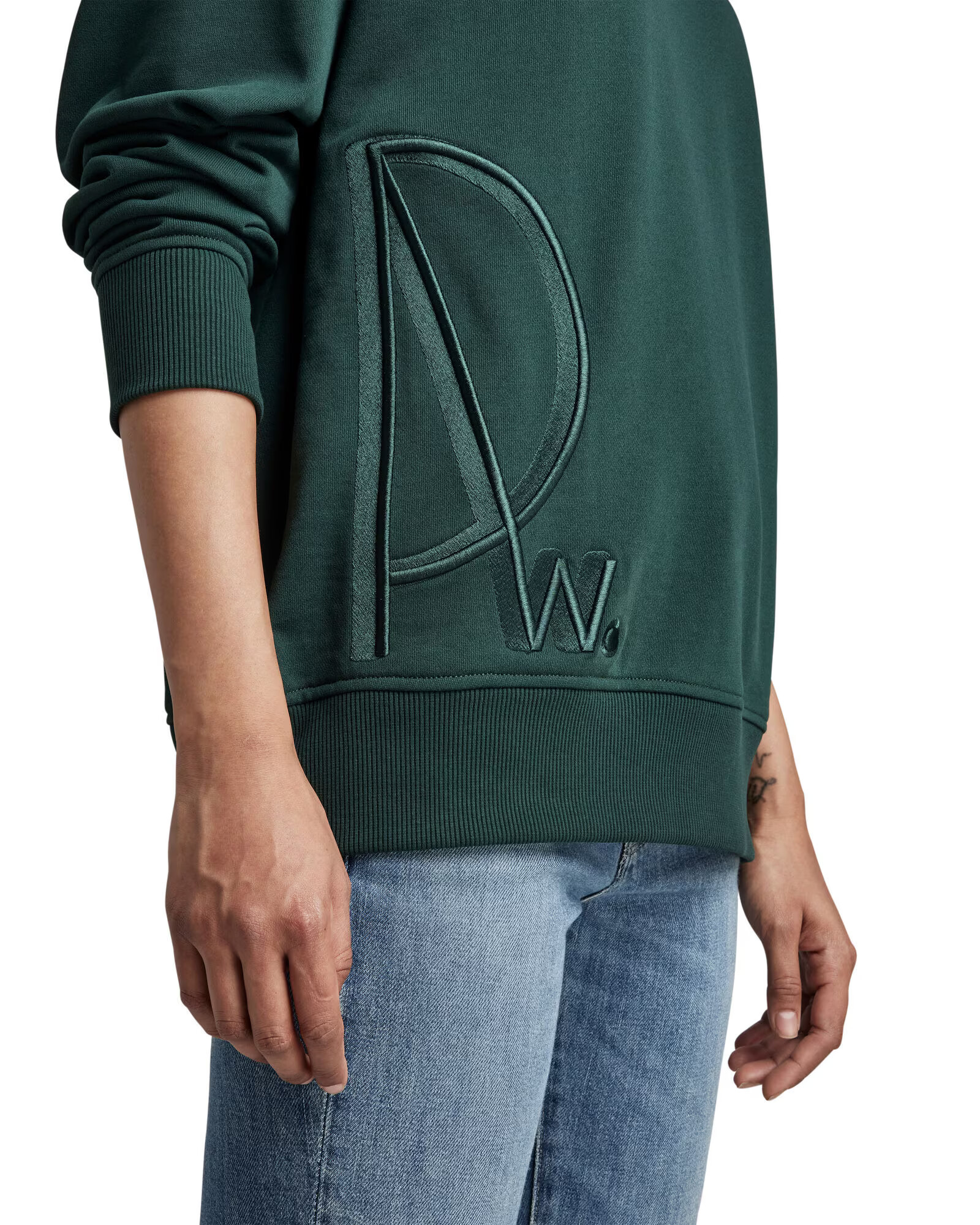 G-Star RAW Bluză de molton verde - Pled.ro