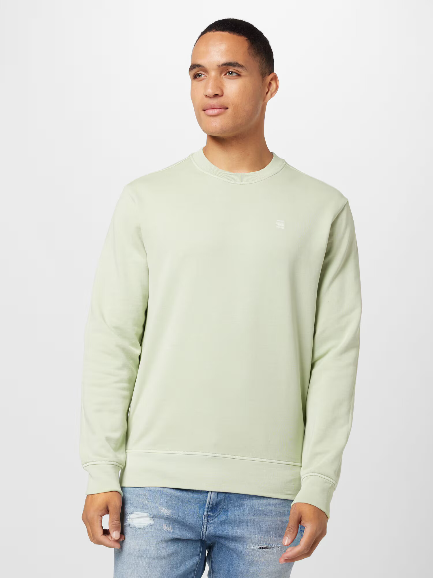 G-Star RAW Bluză de molton verde pastel - Pled.ro