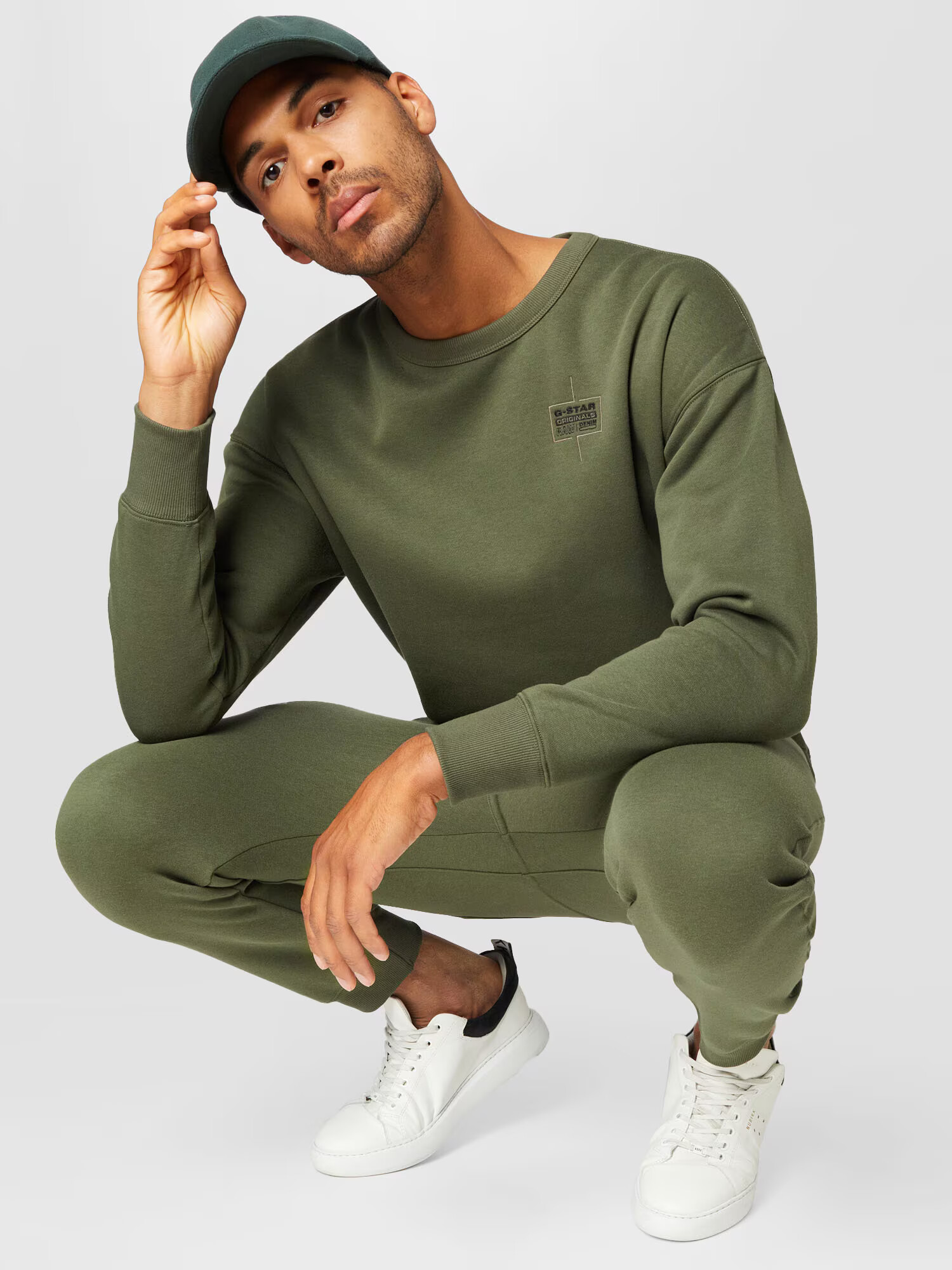 G-Star RAW Bluză de molton verde pin - Pled.ro