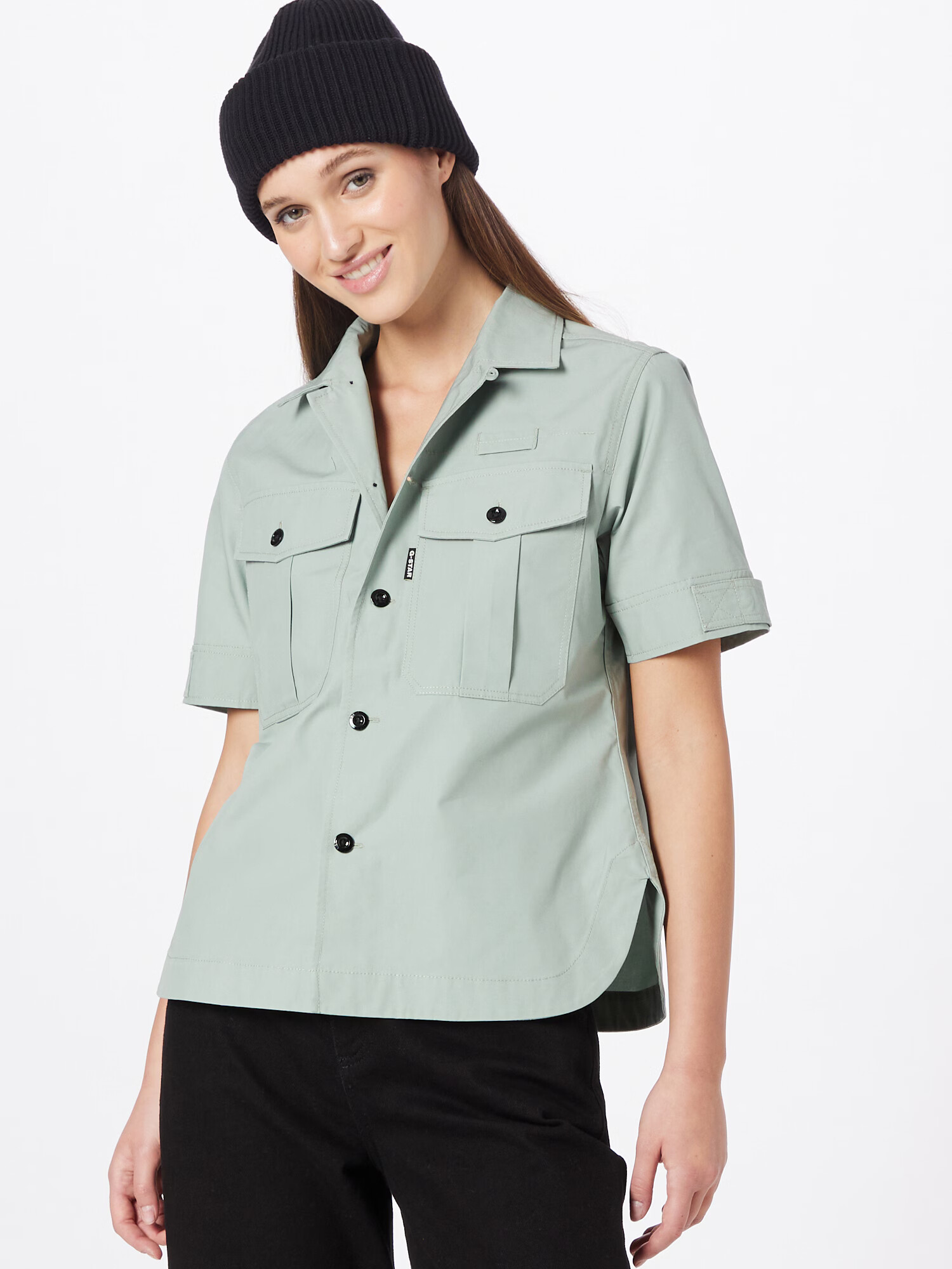 G-Star RAW Bluză 'Officer' verde pastel - Pled.ro