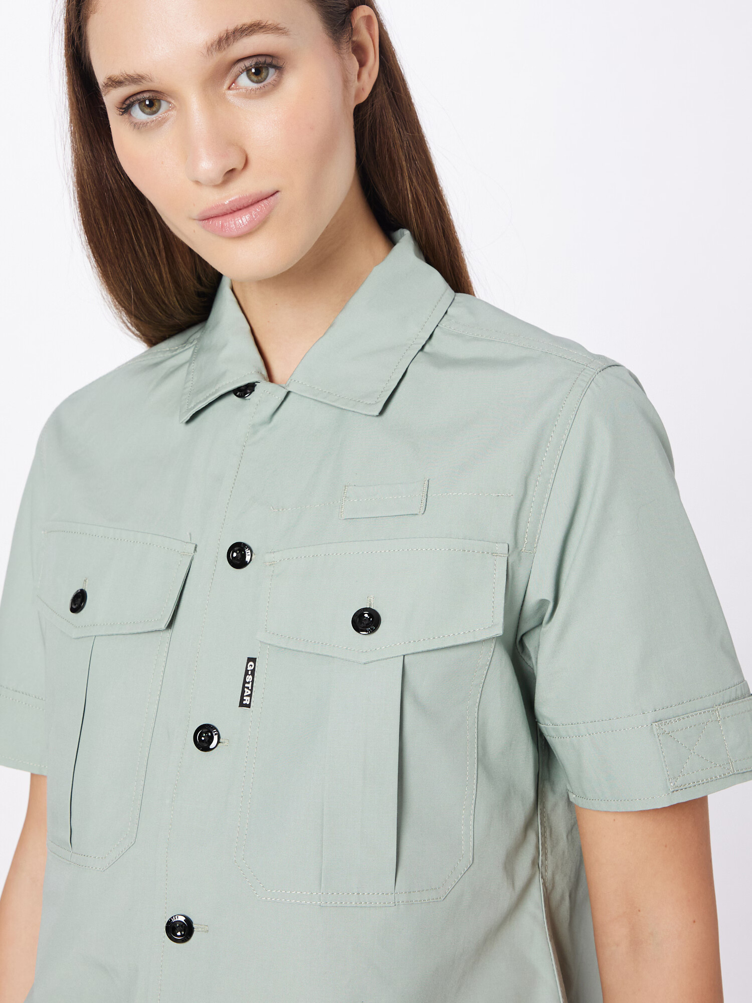 G-Star RAW Bluză 'Officer' verde pastel - Pled.ro