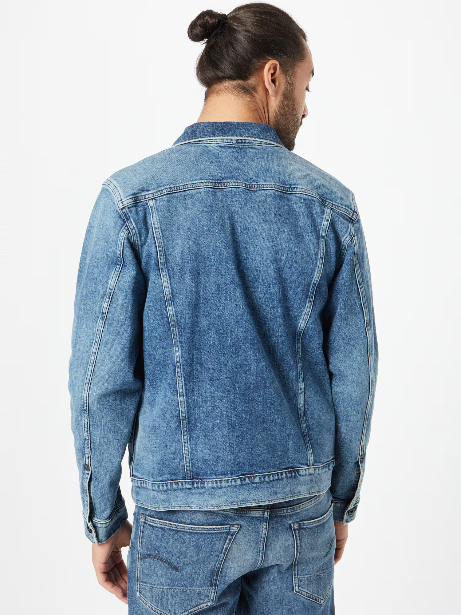 G-Star RAW Geacă de primăvară-toamnă albastru denim - Pled.ro