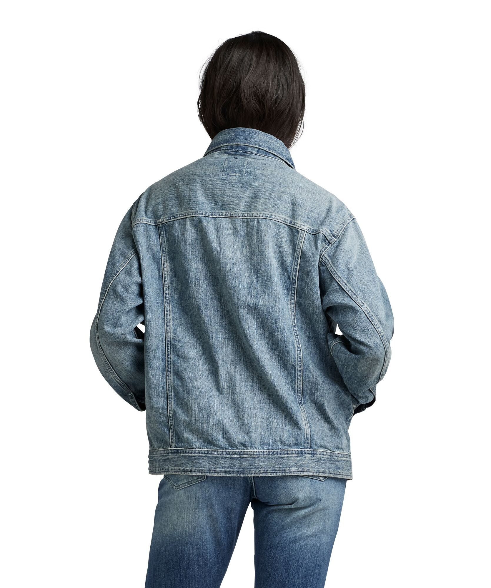 G-Star RAW Geacă de primăvară-toamnă albastru denim - Pled.ro