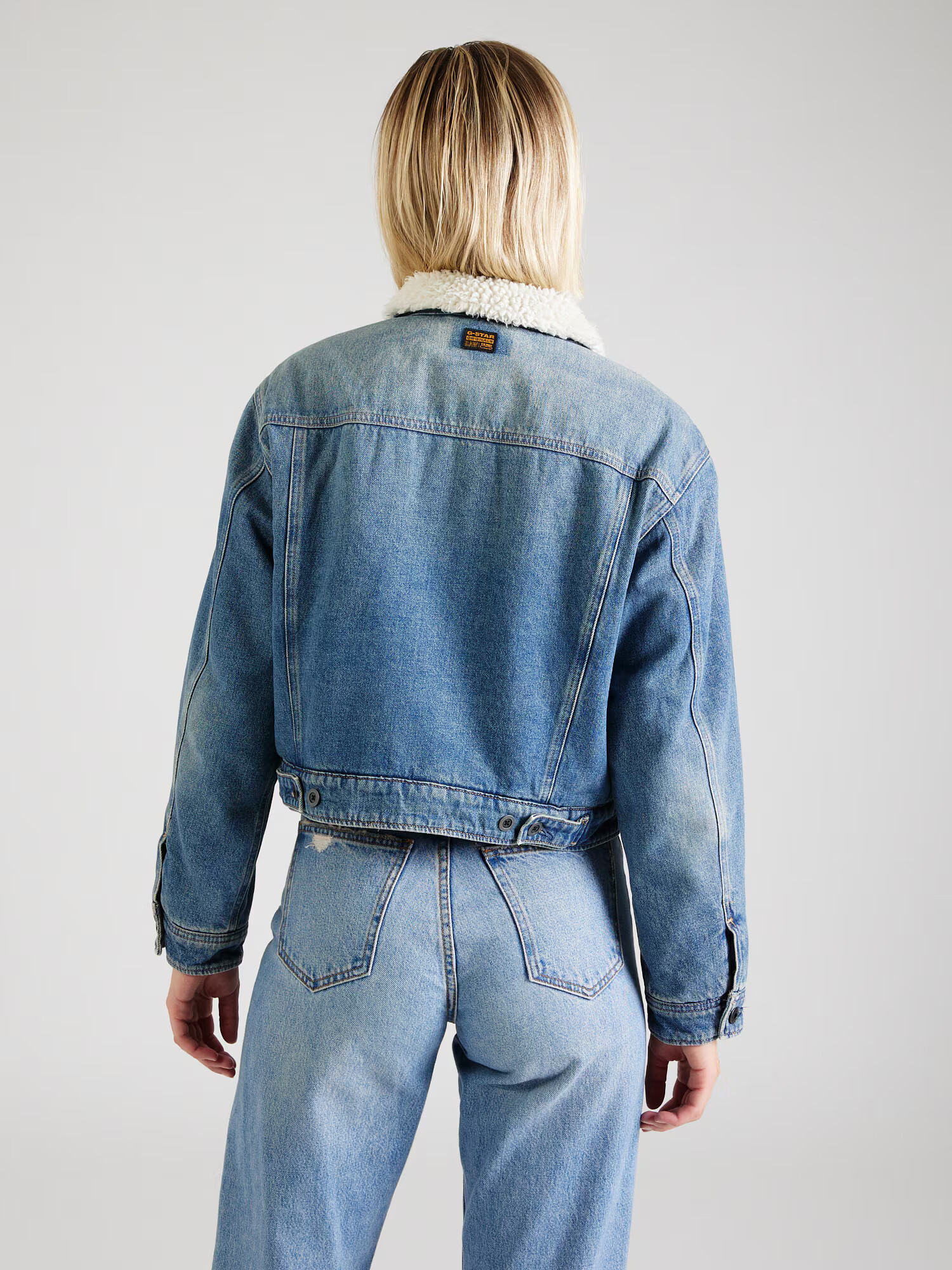 G-Star RAW Geacă de primăvară-toamnă albastru denim - Pled.ro