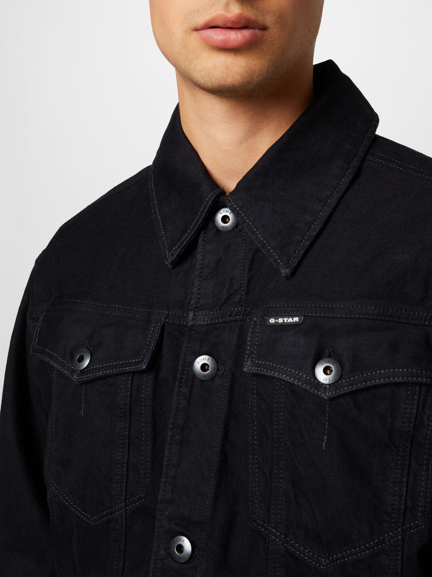 G-Star RAW Geacă de primăvară-toamnă negru denim - Pled.ro