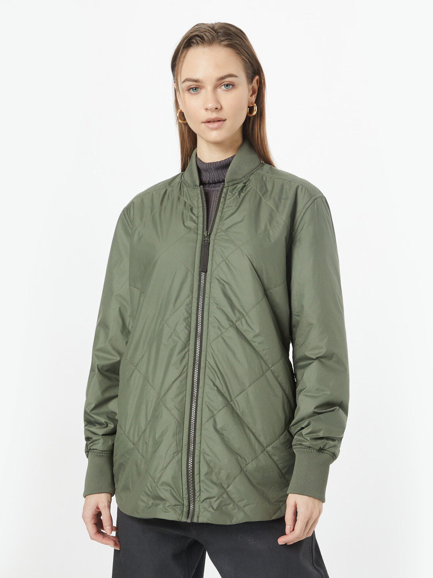 G-Star RAW Geacă de primăvară-toamnă verde pastel - Pled.ro