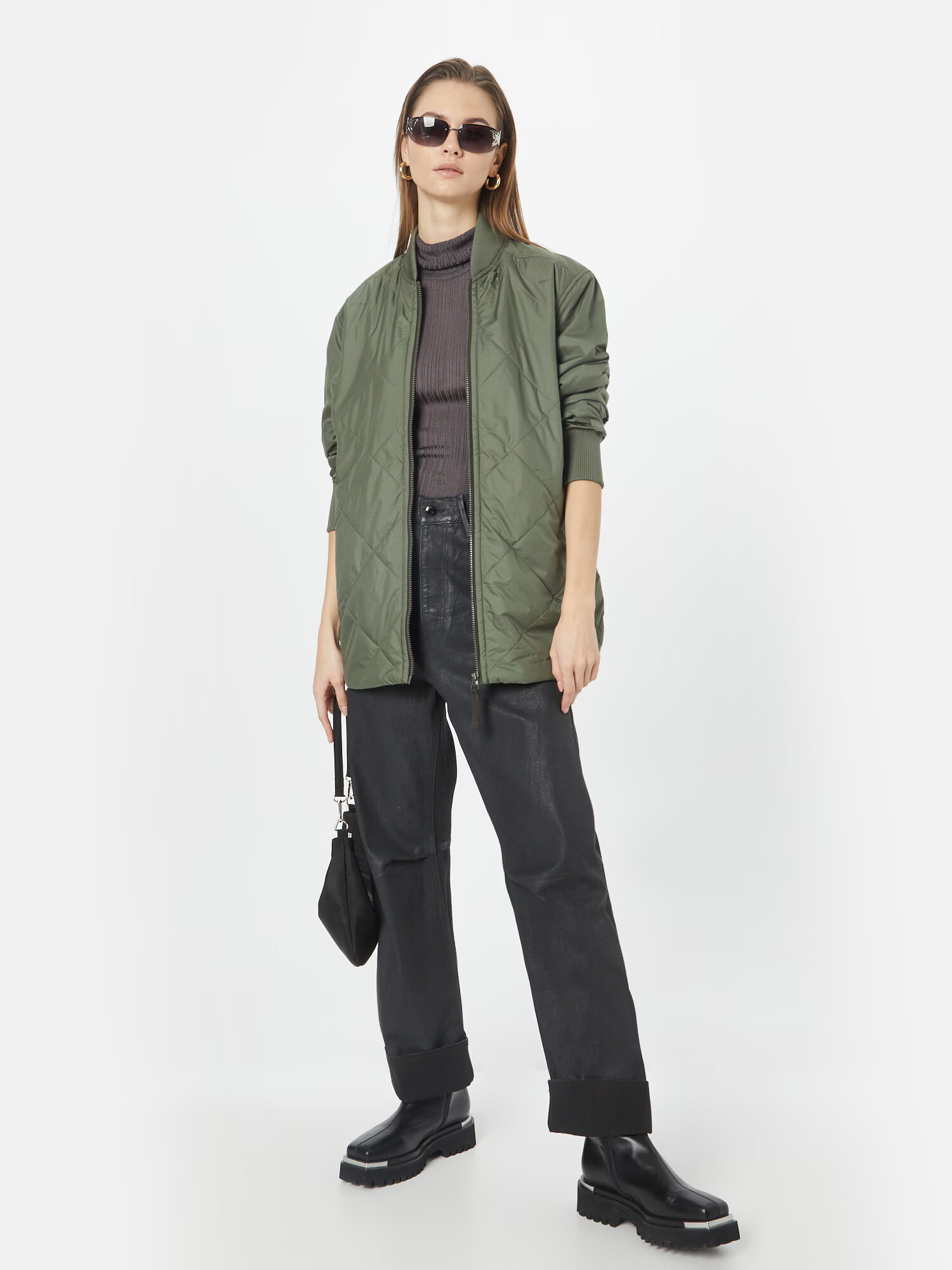 G-Star RAW Geacă de primăvară-toamnă verde pastel - Pled.ro