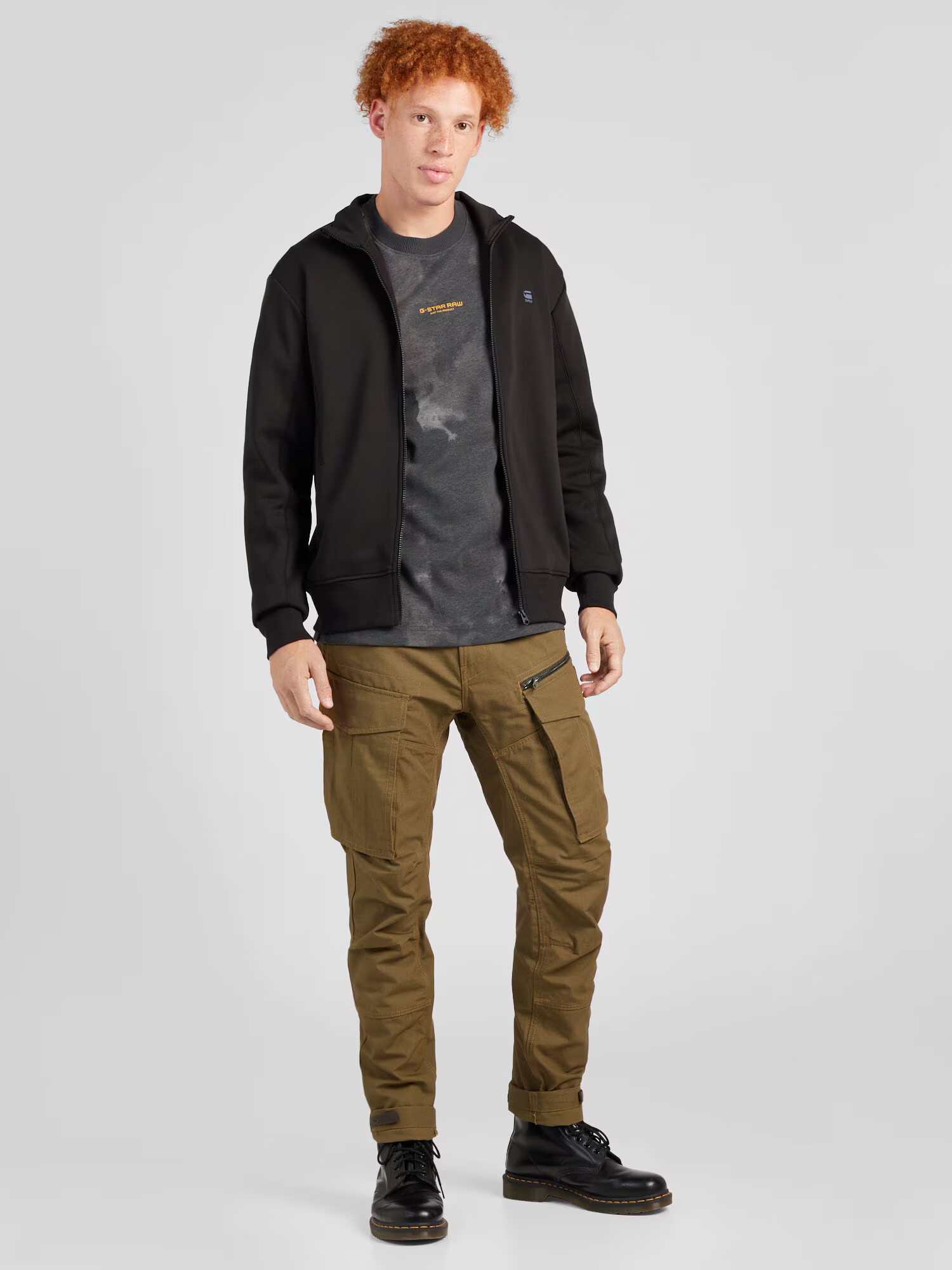 G-Star RAW Hanorac albastru deschis / negru - Pled.ro